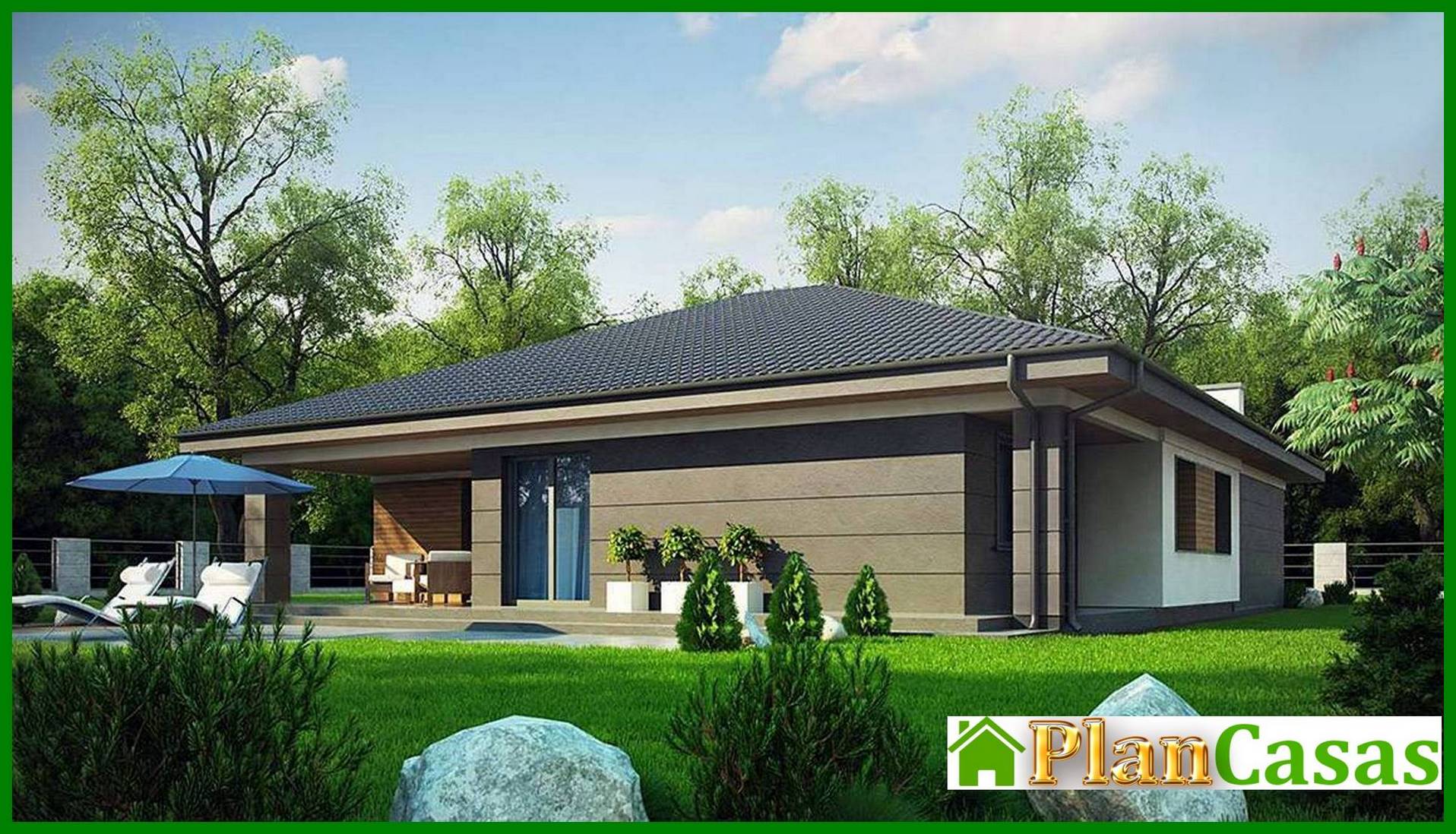 Galería de visualizaciones - Casa de una planta