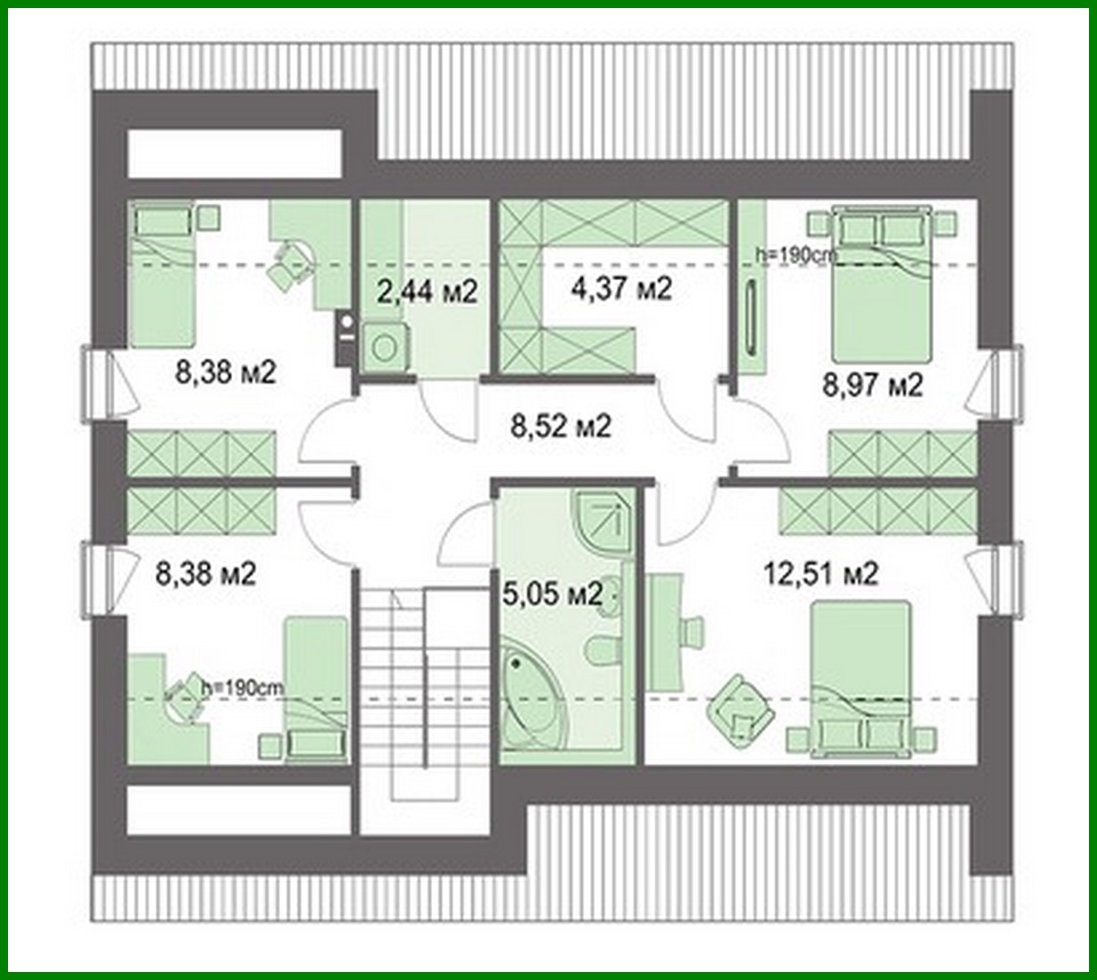 Visualization gallery - Attic apartment building with a delightful veranda