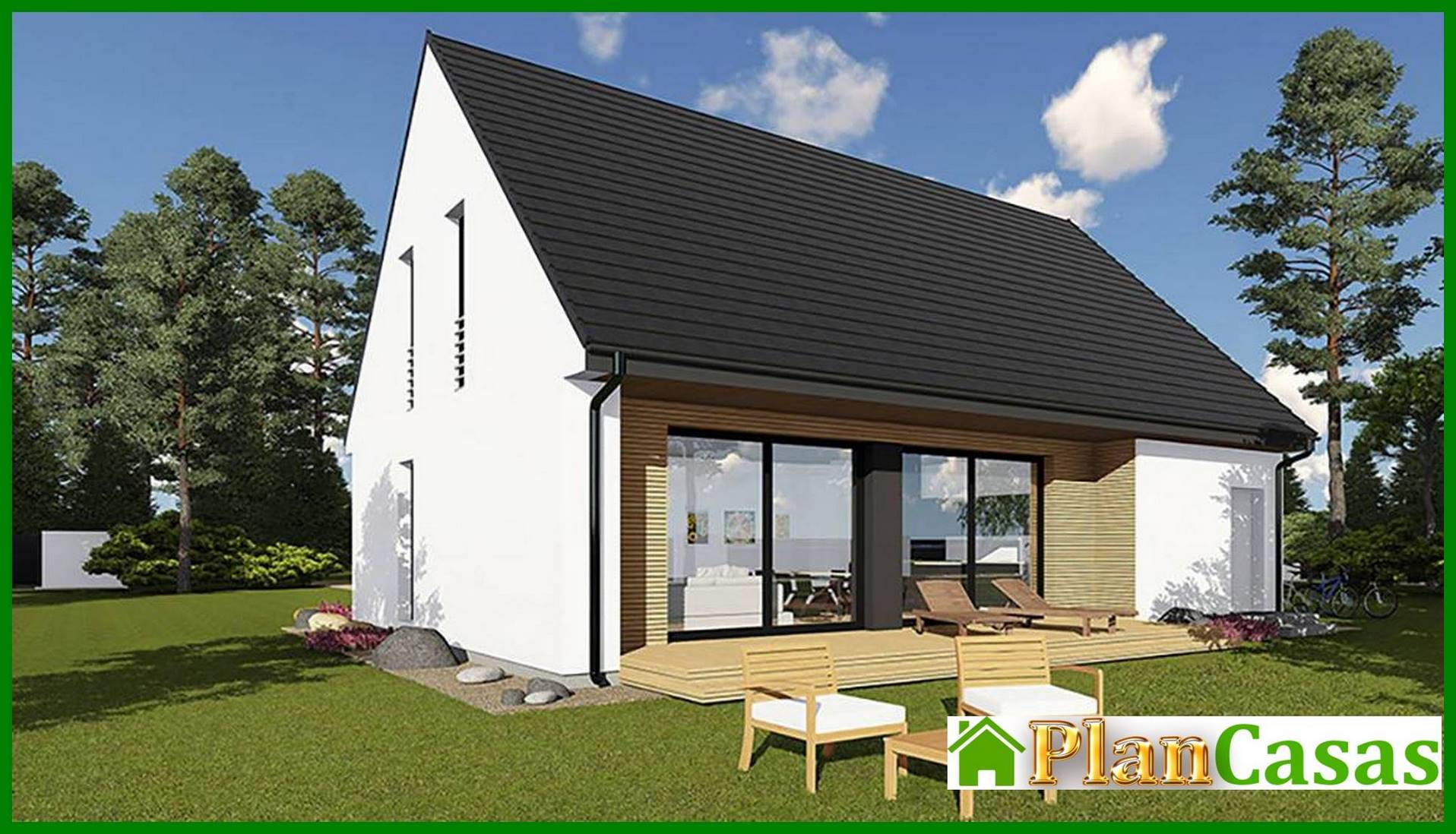 Attic apartment building with a delightful veranda