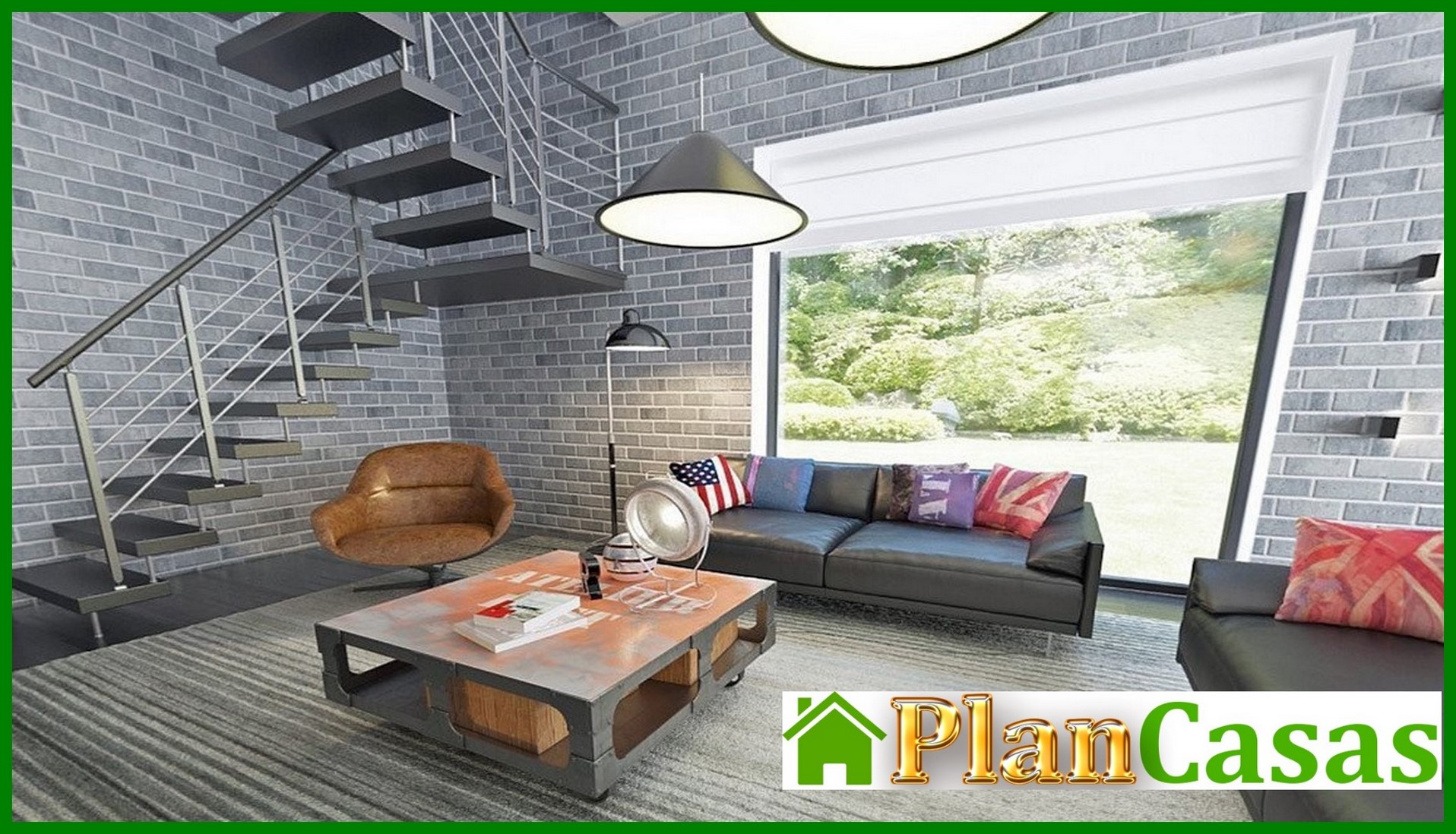 Visualization gallery - Project of a modern house with a frontal living room