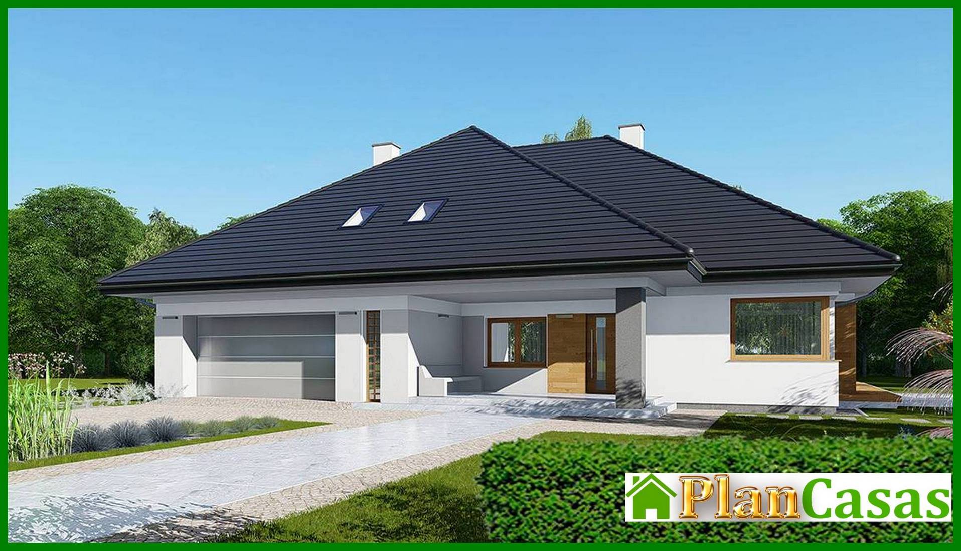 Visualization gallery - One-floor Four-Bedroom Cottage