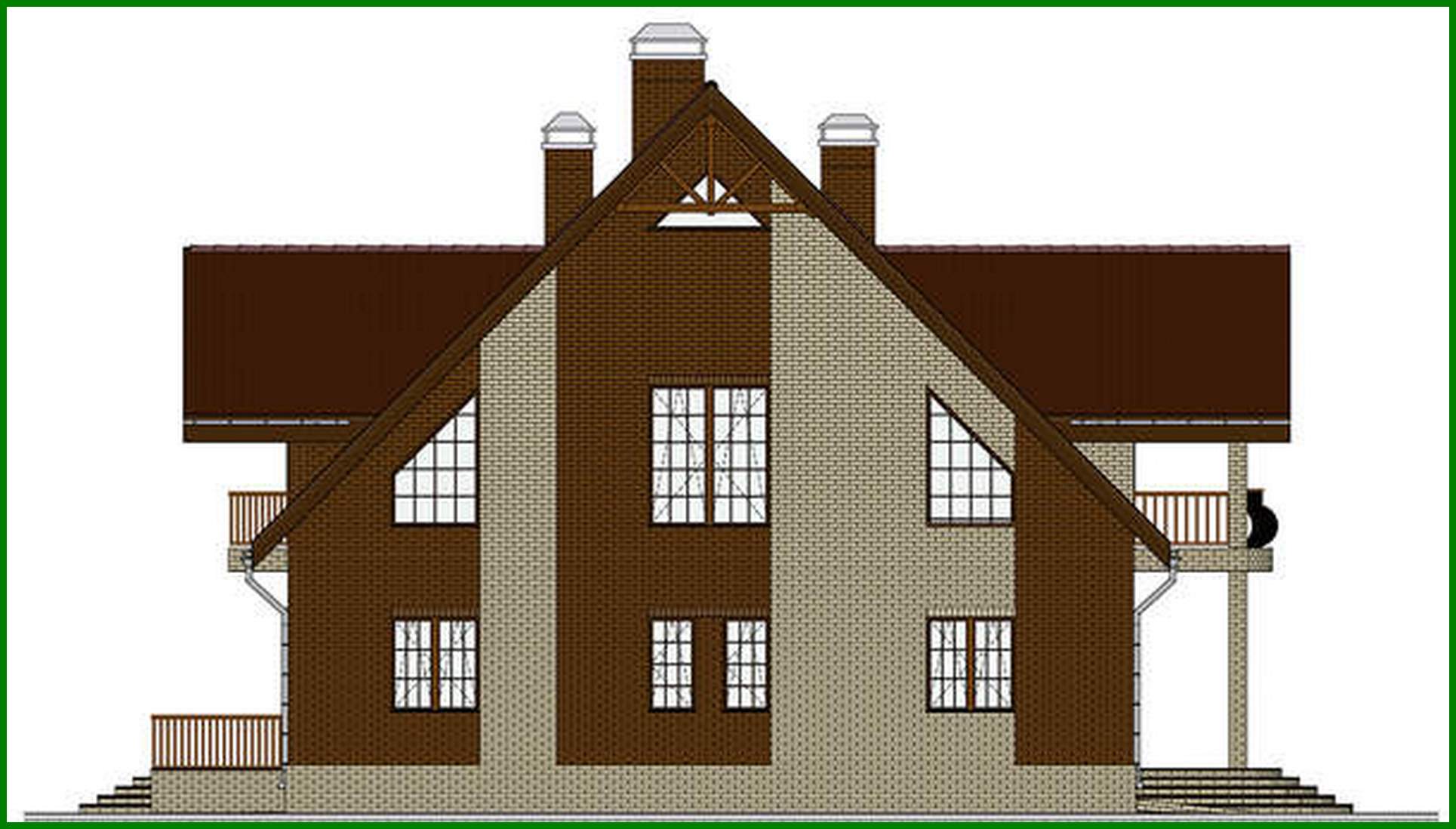 Galería de visualizaciones - Proyecto de un pintoresco edificio residencial con decoración chocolate