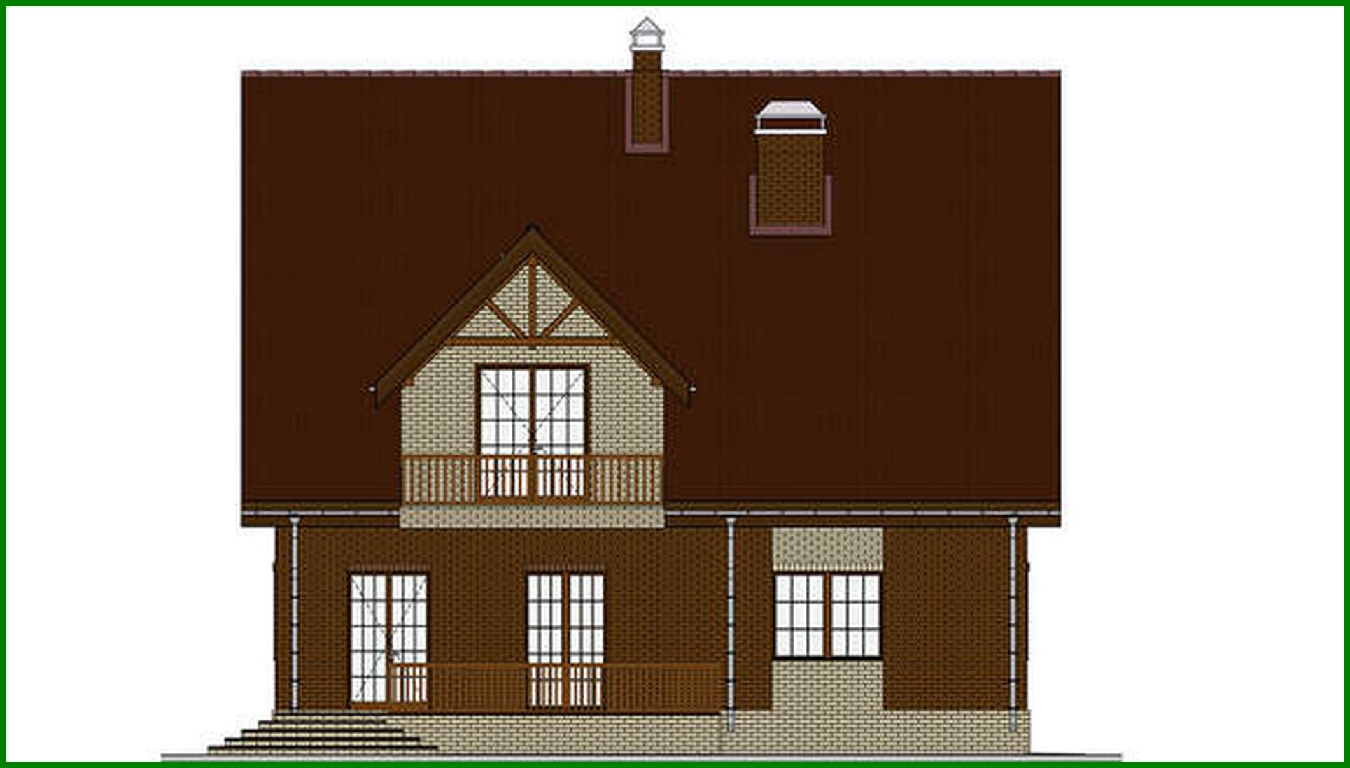 Galería de visualizaciones - Proyecto de un pintoresco edificio residencial con decoración chocolate