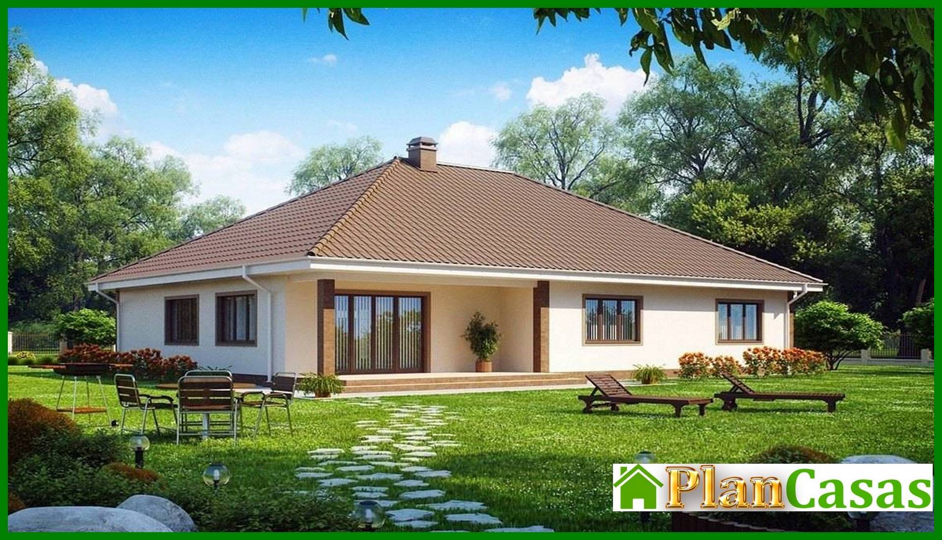 Visualization gallery - House project with frontal garage for two cars