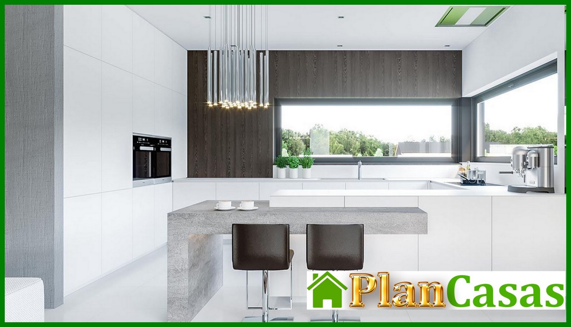 Visualization gallery - Beautiful project of a two-story house in the style of minimalism