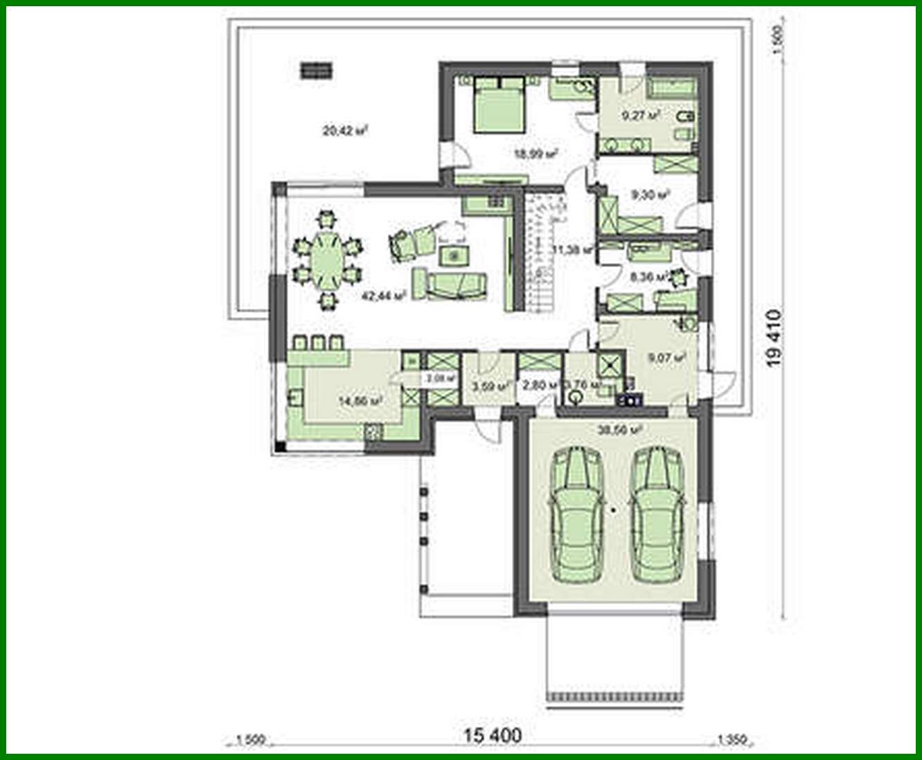 Visualization gallery - Beautiful project of a two-story house in the style of minimalism