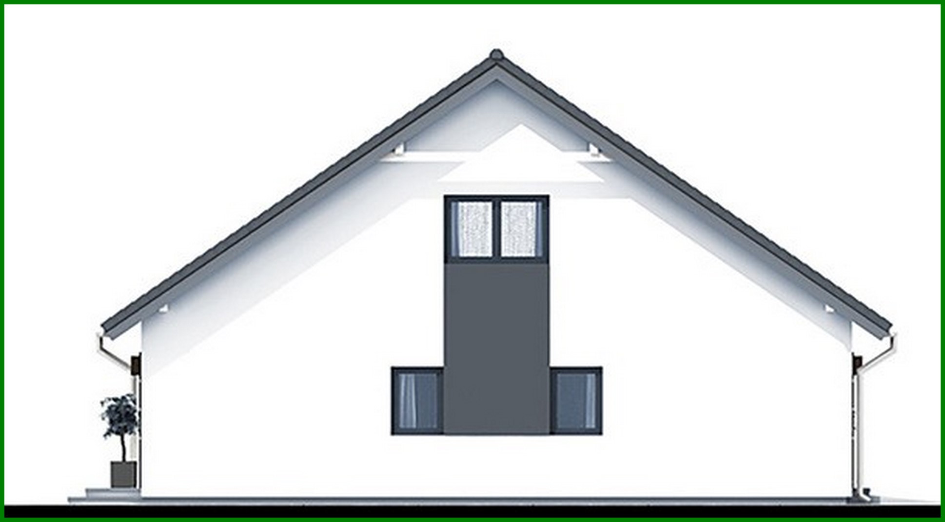 Visualization gallery - Project of a modern residential building with garage and attic