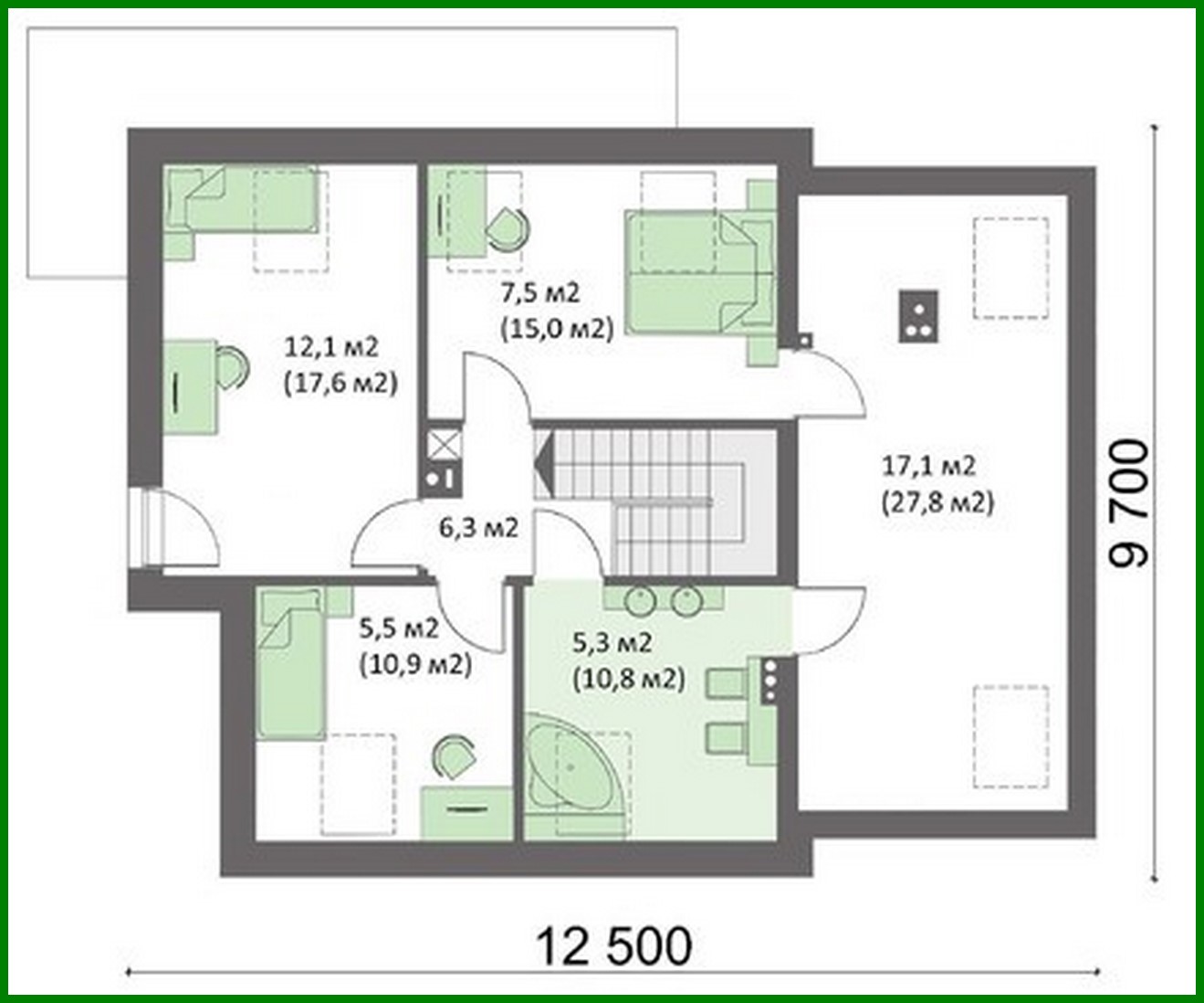 Galería de visualizaciones - Edificio residencial elegante con ático