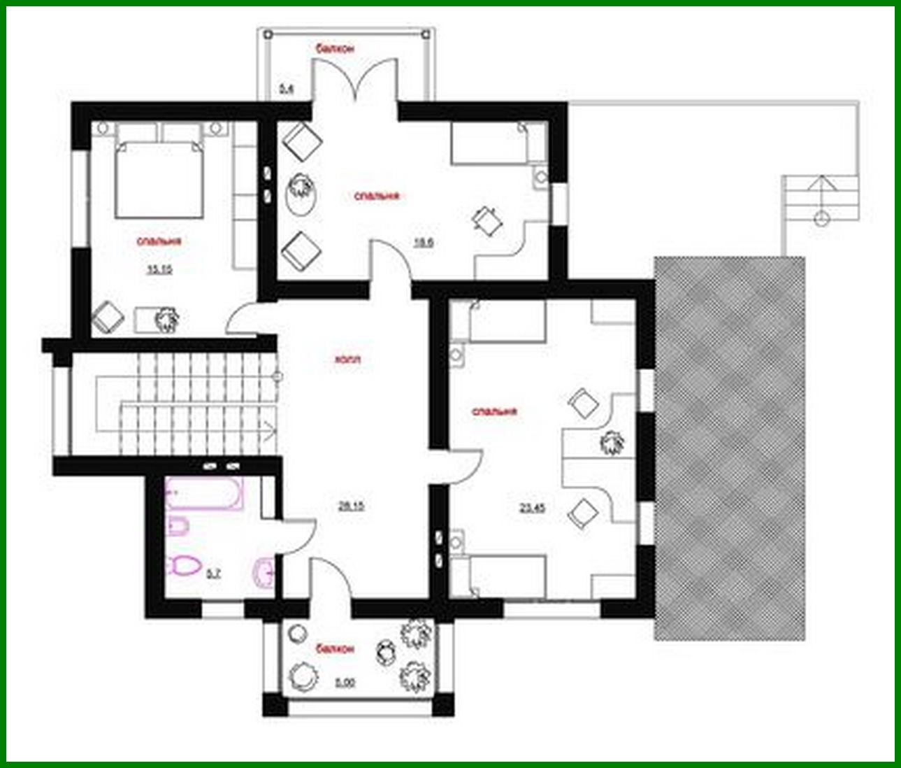 Galería de visualizaciones - Casa luminosa de dos plantas con un techo inusual
