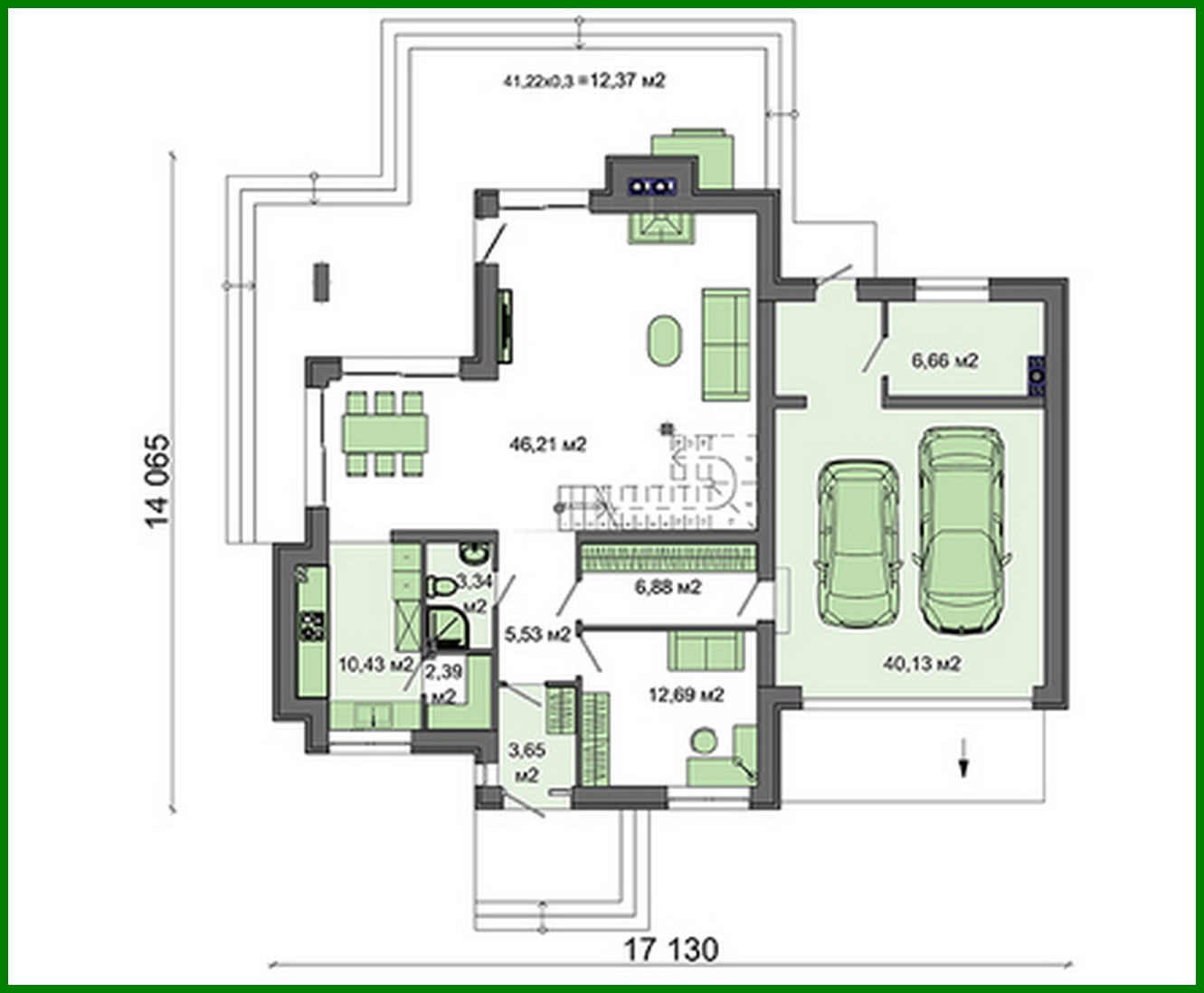 Visualization gallery - Two-story residential building with comfortable private rooms