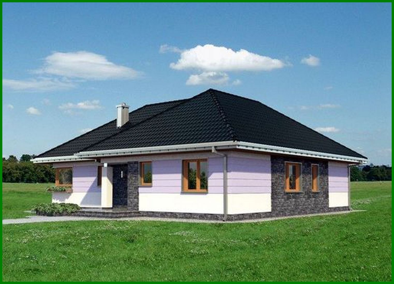 Visualization gallery - One storey T-shaped house