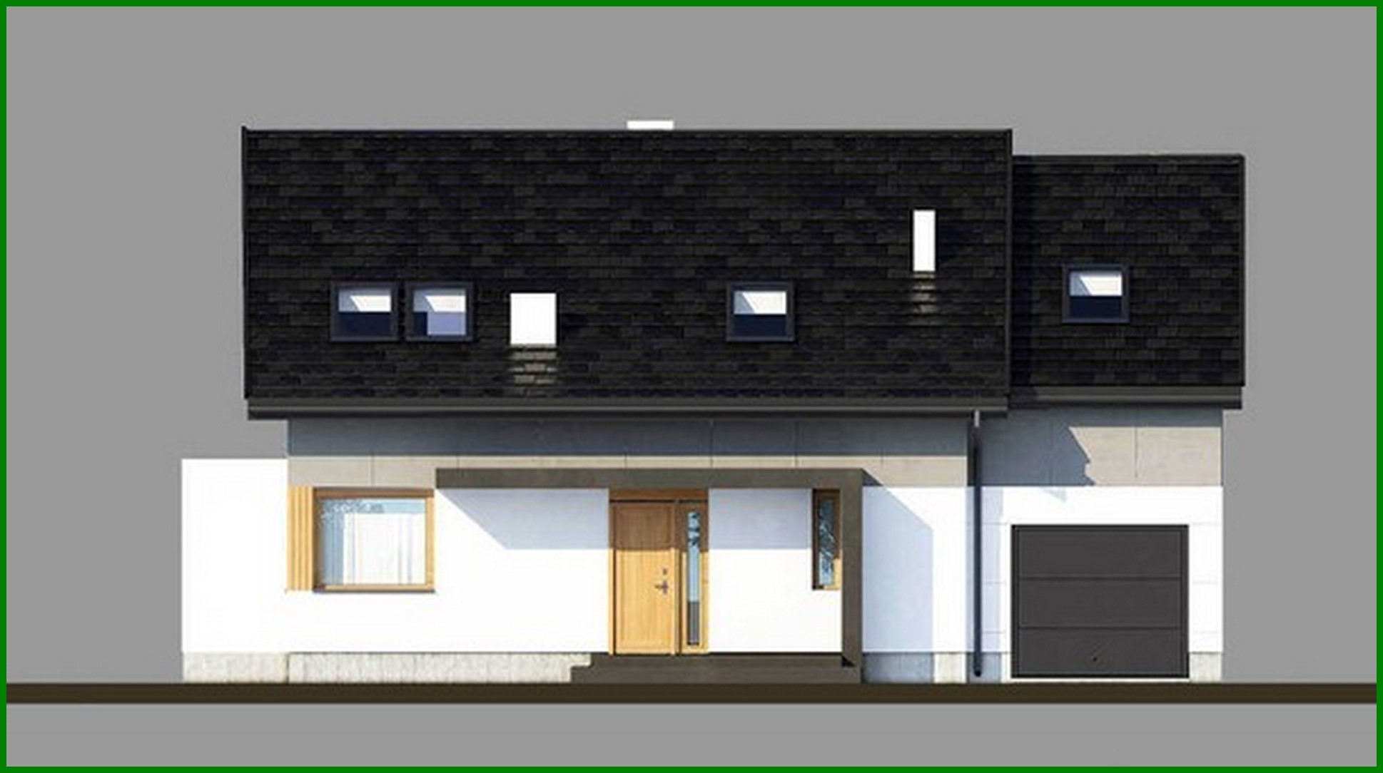 Galería de visualizaciones - Encantadora casa residencial con columnas de madera