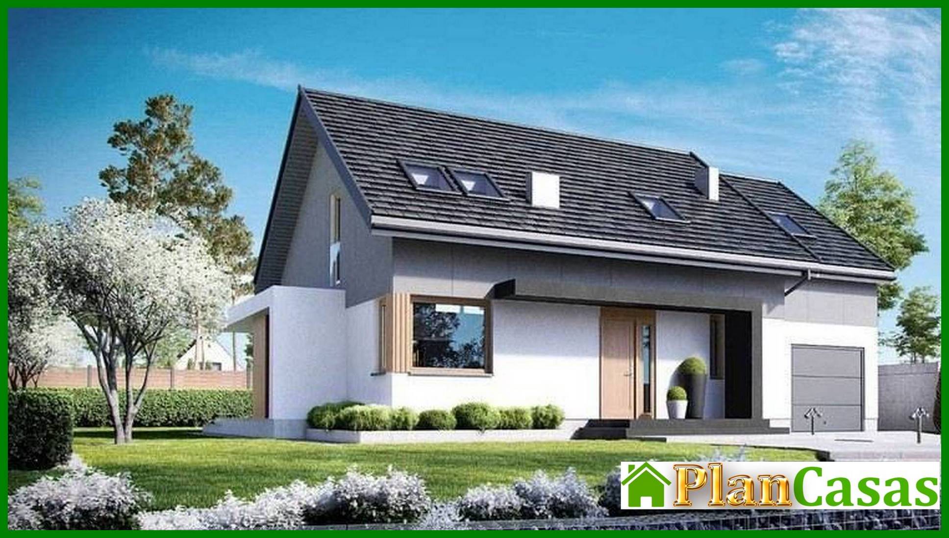 Galería de visualizaciones - Encantadora casa residencial con columnas de madera