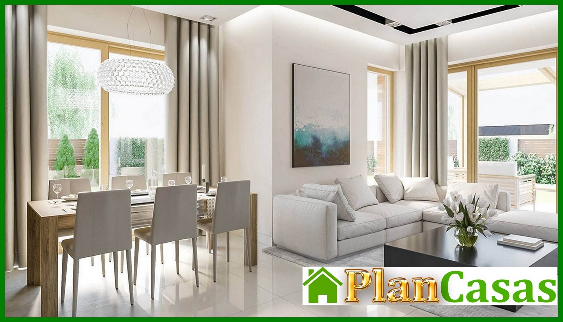 Galería de visualizaciones - Encantadora casa residencial con columnas de madera