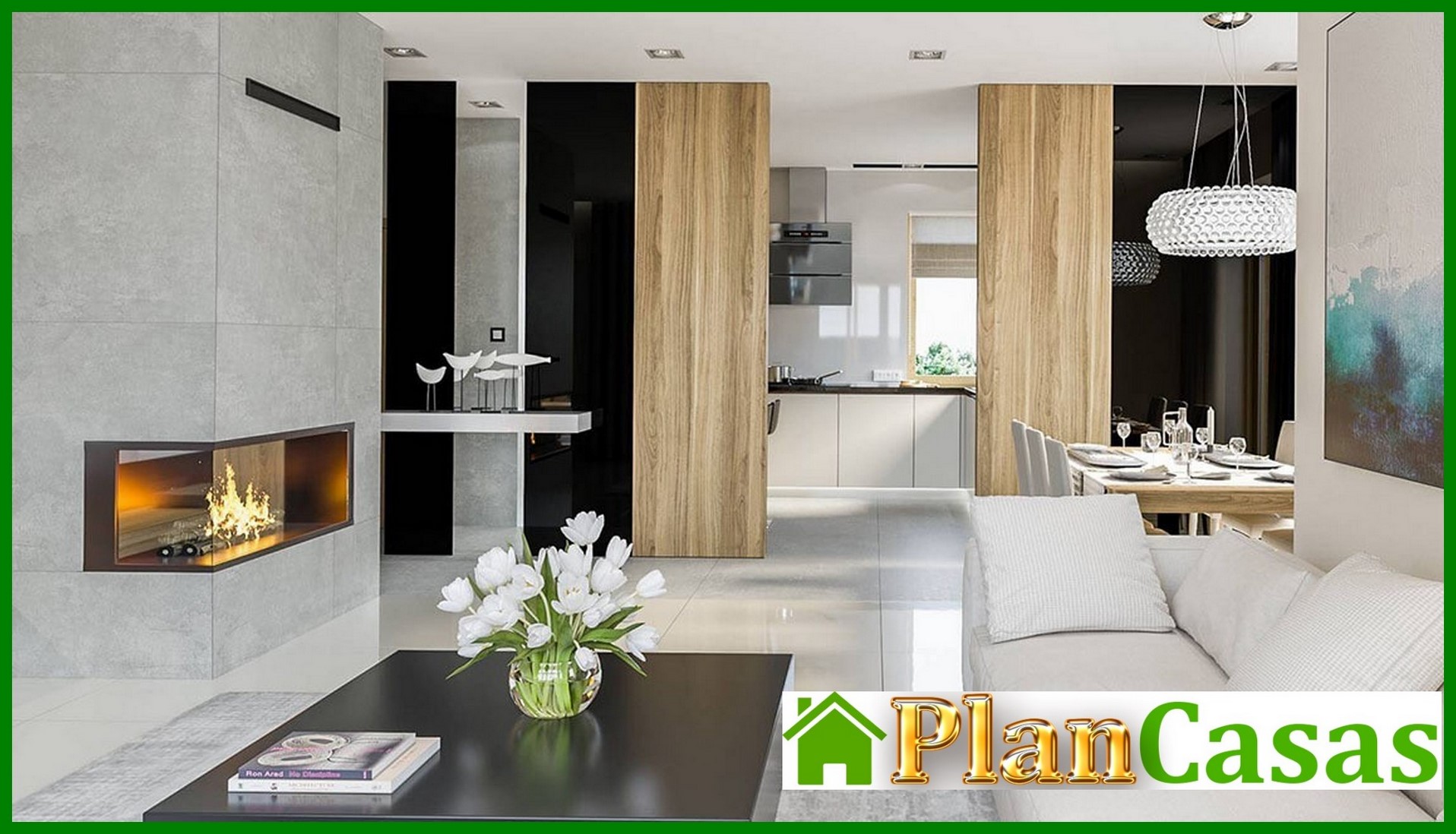 Galería de visualizaciones - Encantadora casa residencial con columnas de madera