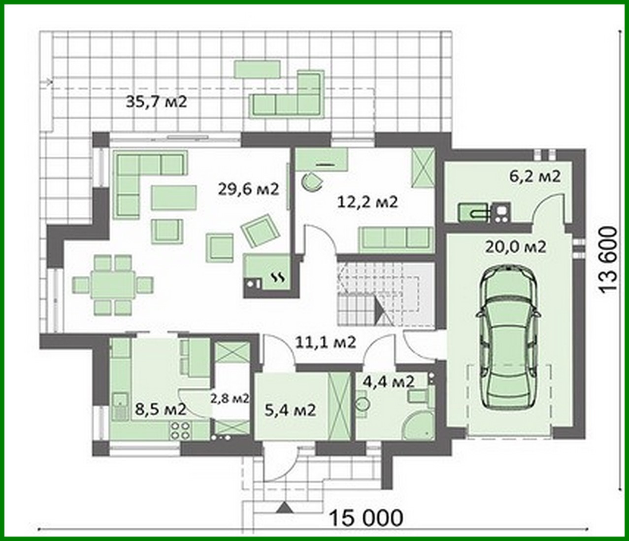 Galería de visualizaciones - Encantadora casa residencial con columnas de madera