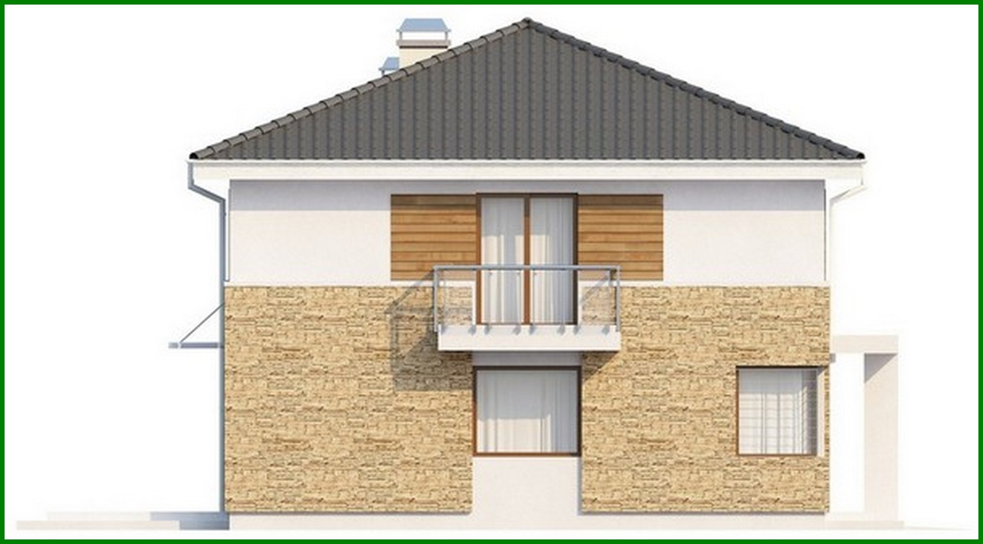 Visualization gallery - The project of a modern two-story cottage