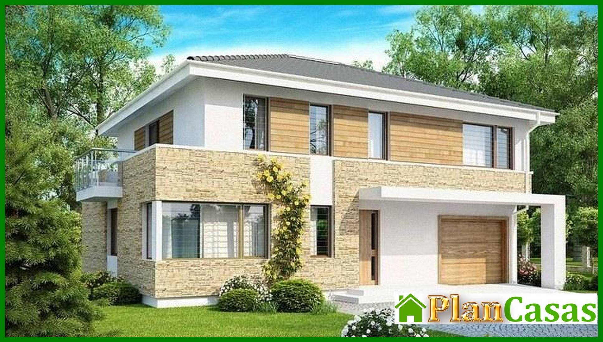 The project of a modern two-story cottage