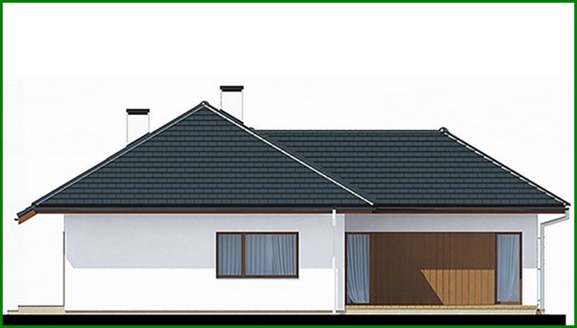 Galería de visualizaciones - Casa residencial presentable con una veranda semicerrada