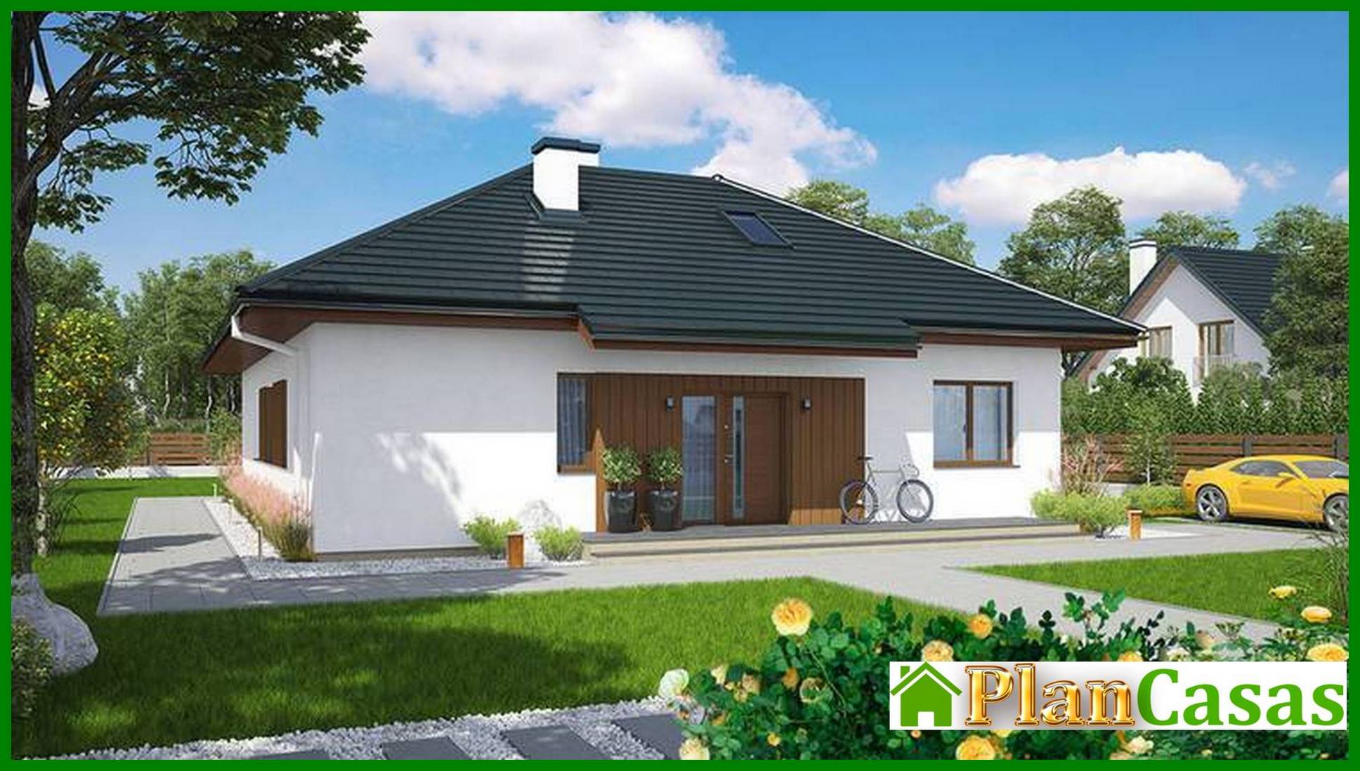 Casa residencial presentable con una veranda semicerrada