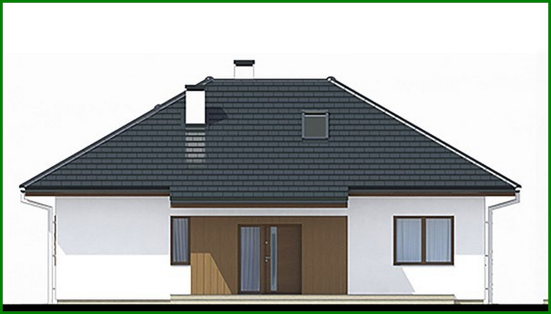 Galería de visualizaciones - Casa residencial presentable con una veranda semicerrada