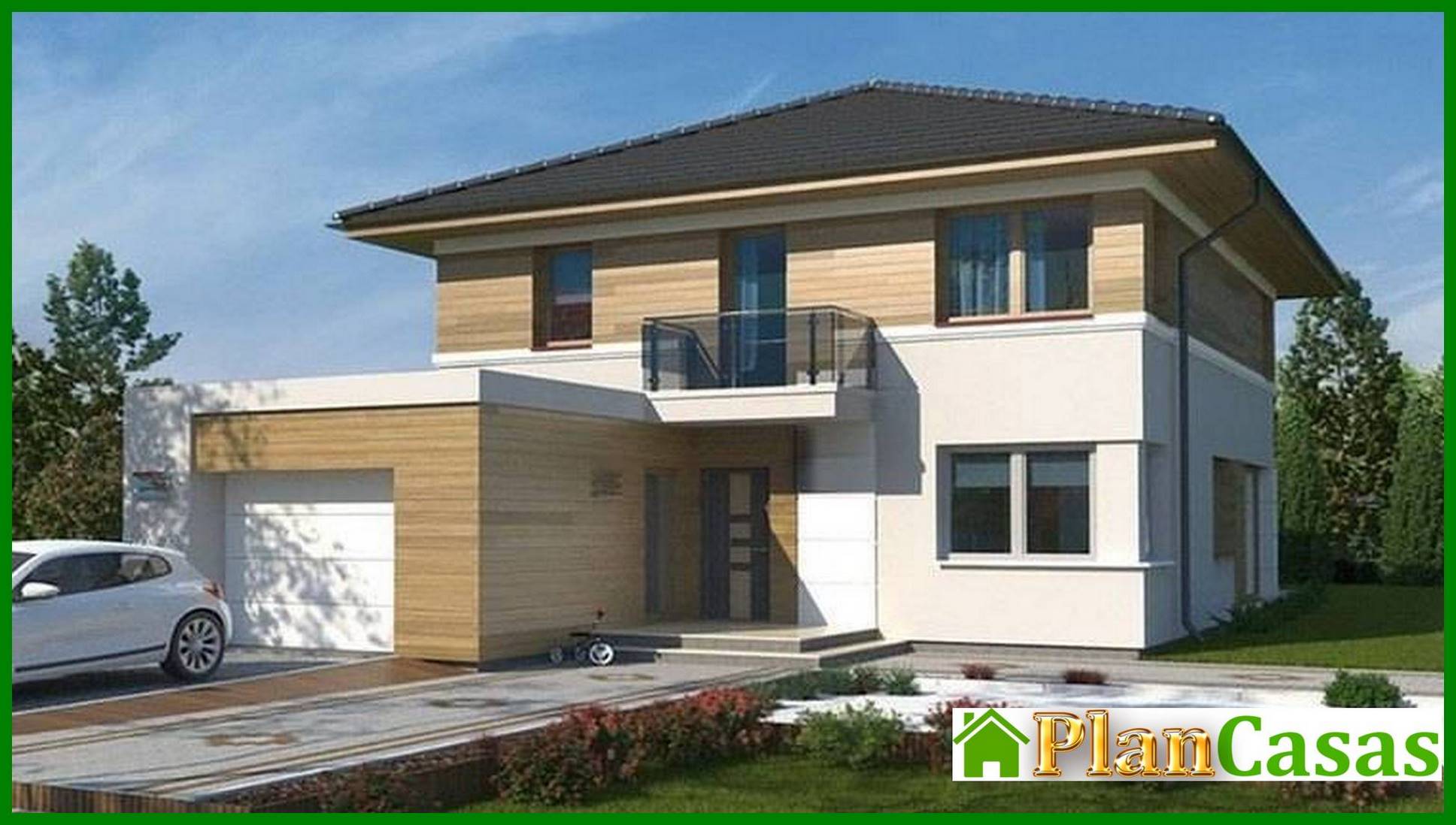 Modern house with three bedroom on the second floor