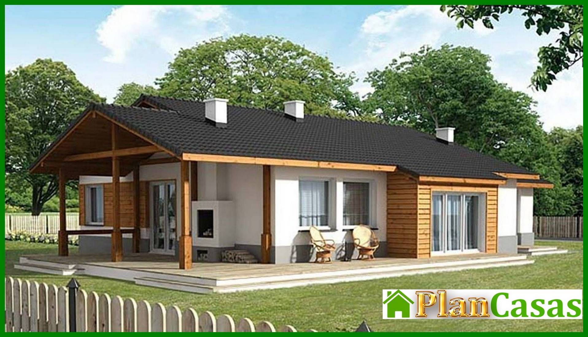 Visualization gallery - One-floor Three-Bedroom Cottage