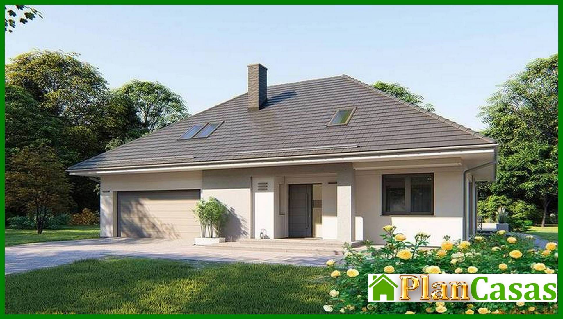 Five-bedroom apartment building with a spacious garage