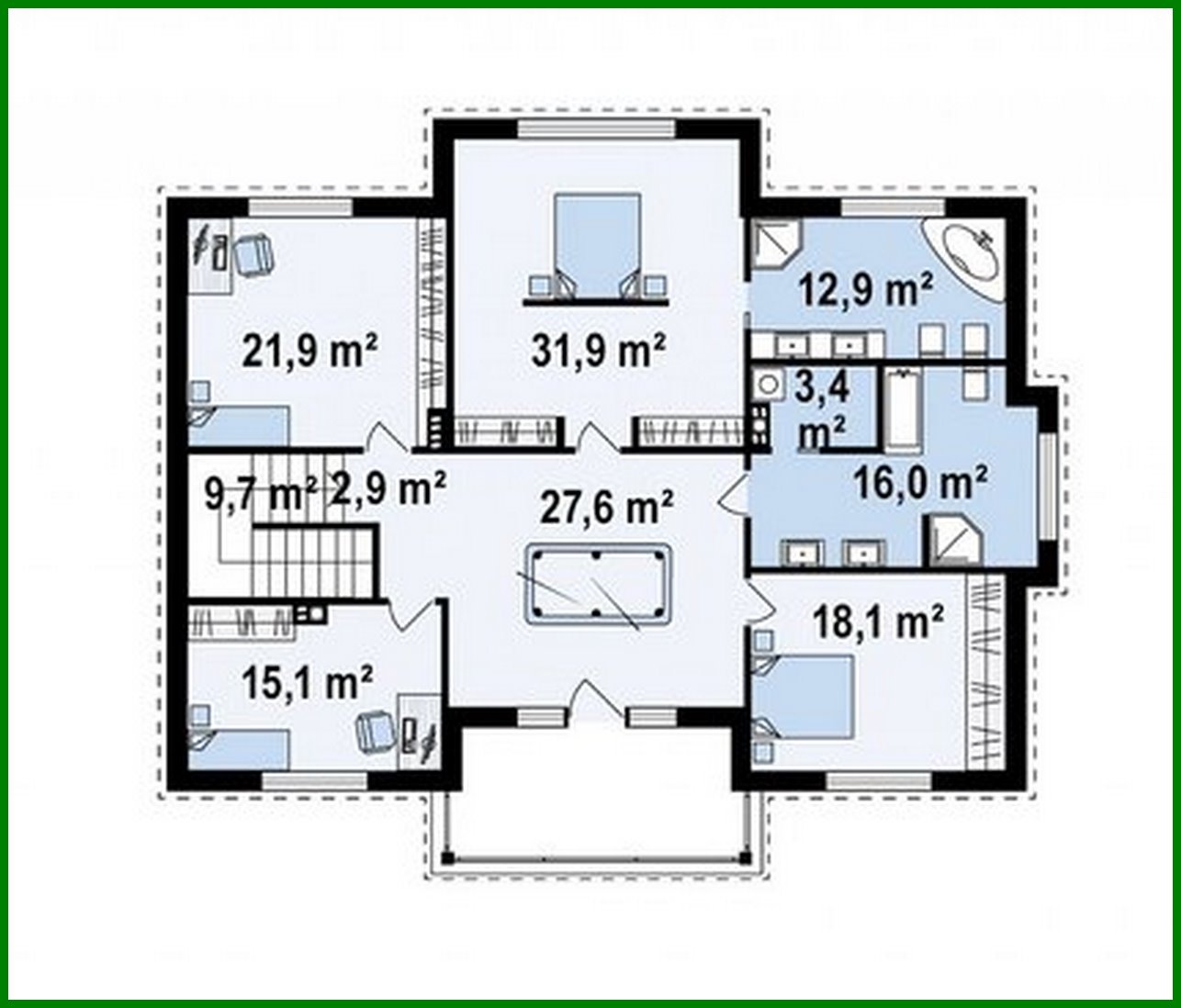 Visualization gallery - Representative two-story manor
