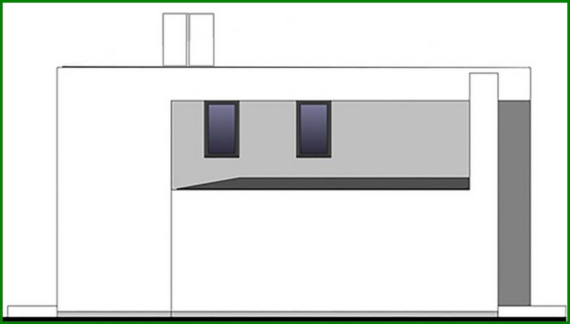Galería de visualizaciones - Casa de dos plantas con sala común en la segunda planta