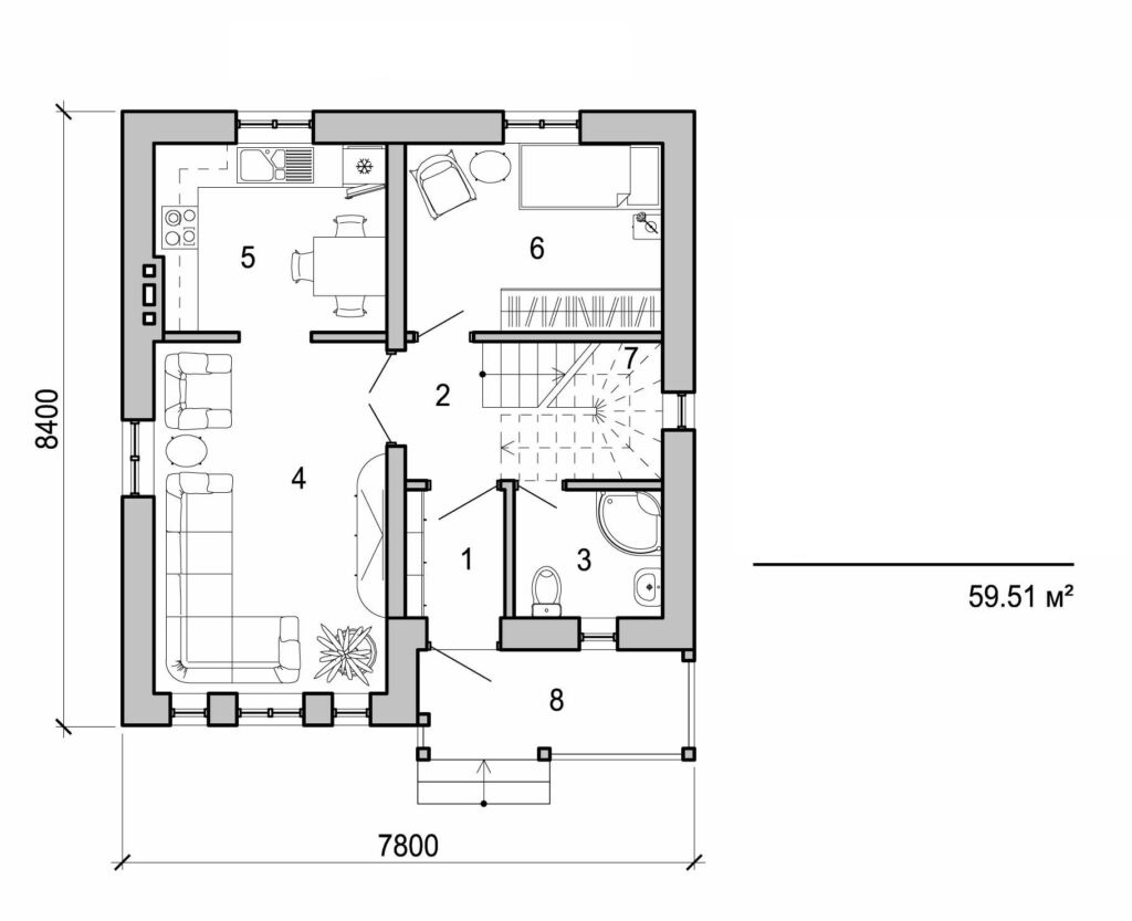 Galería de visualizaciones - Casa de dos plantas