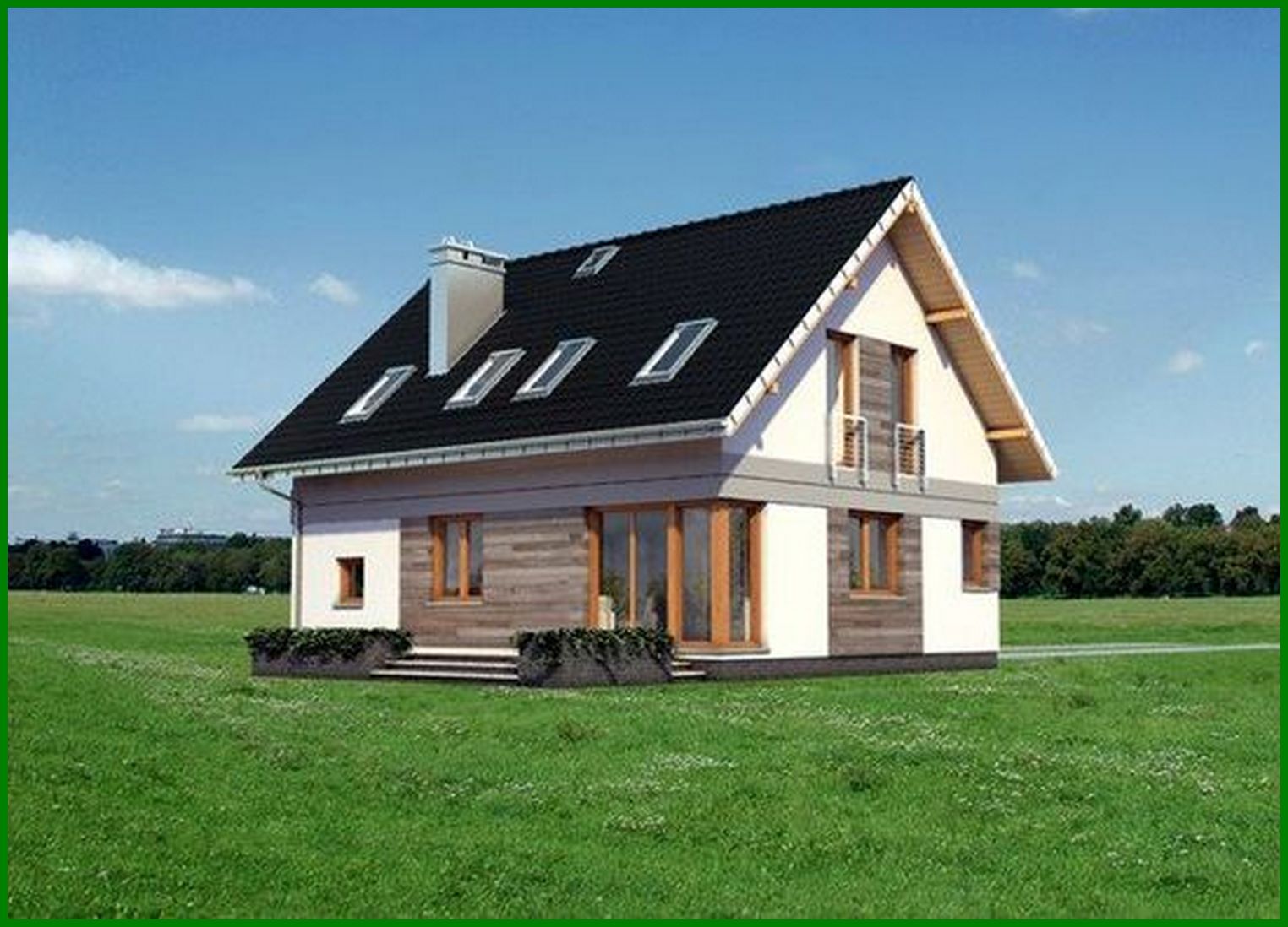 Visualization gallery - Cozy house building with a spacious living room