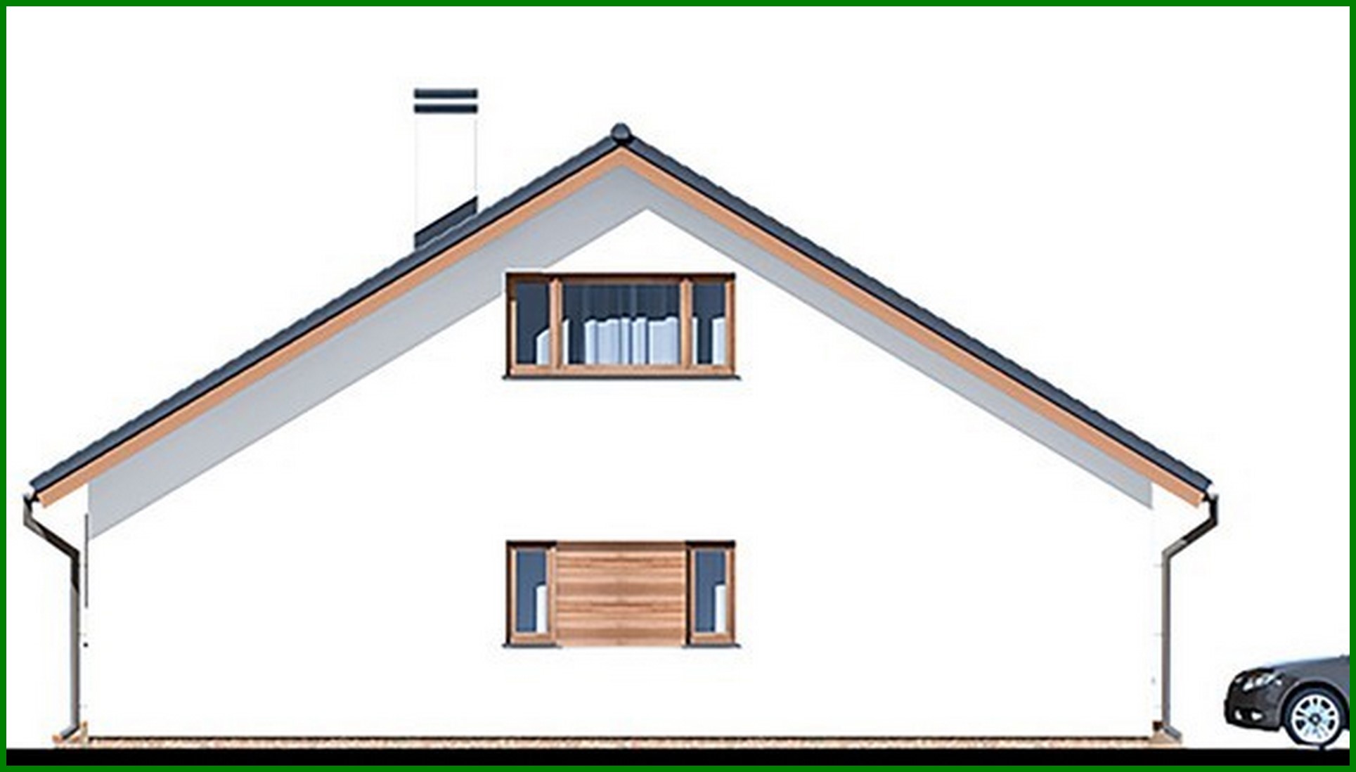 Galería de visualizaciones - Casa moderna con ático y garaje