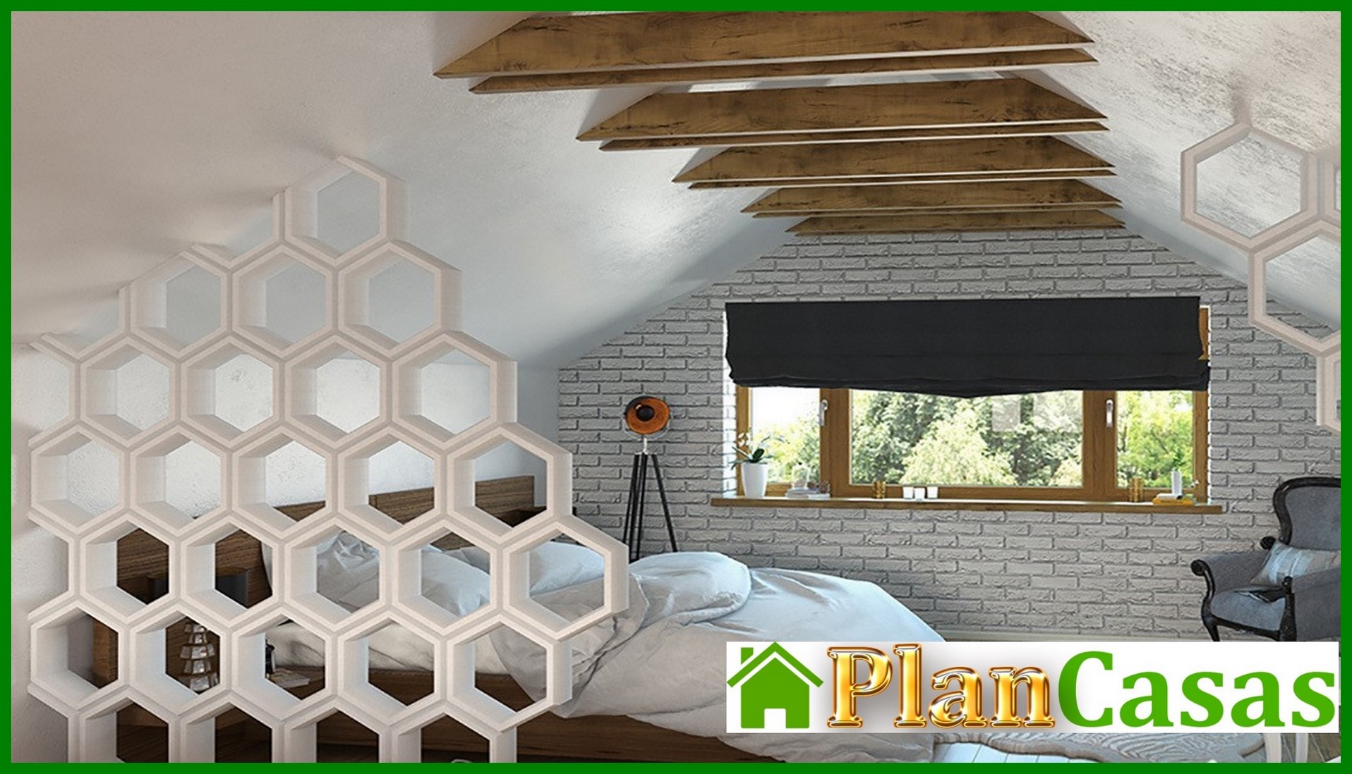 Galería de visualizaciones - Casa moderna con ático y garaje