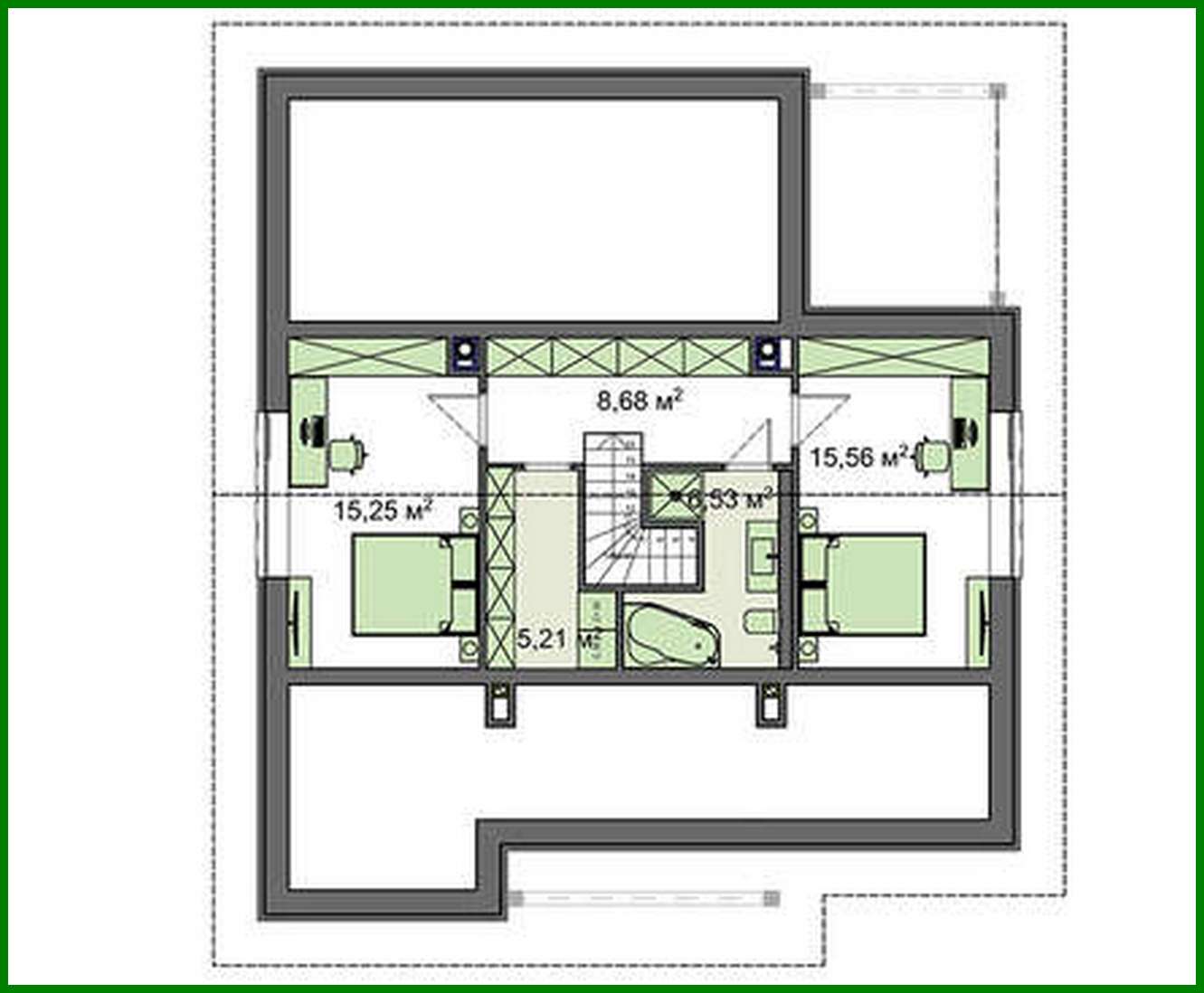 Galería de visualizaciones - Casa moderna con ático y garaje