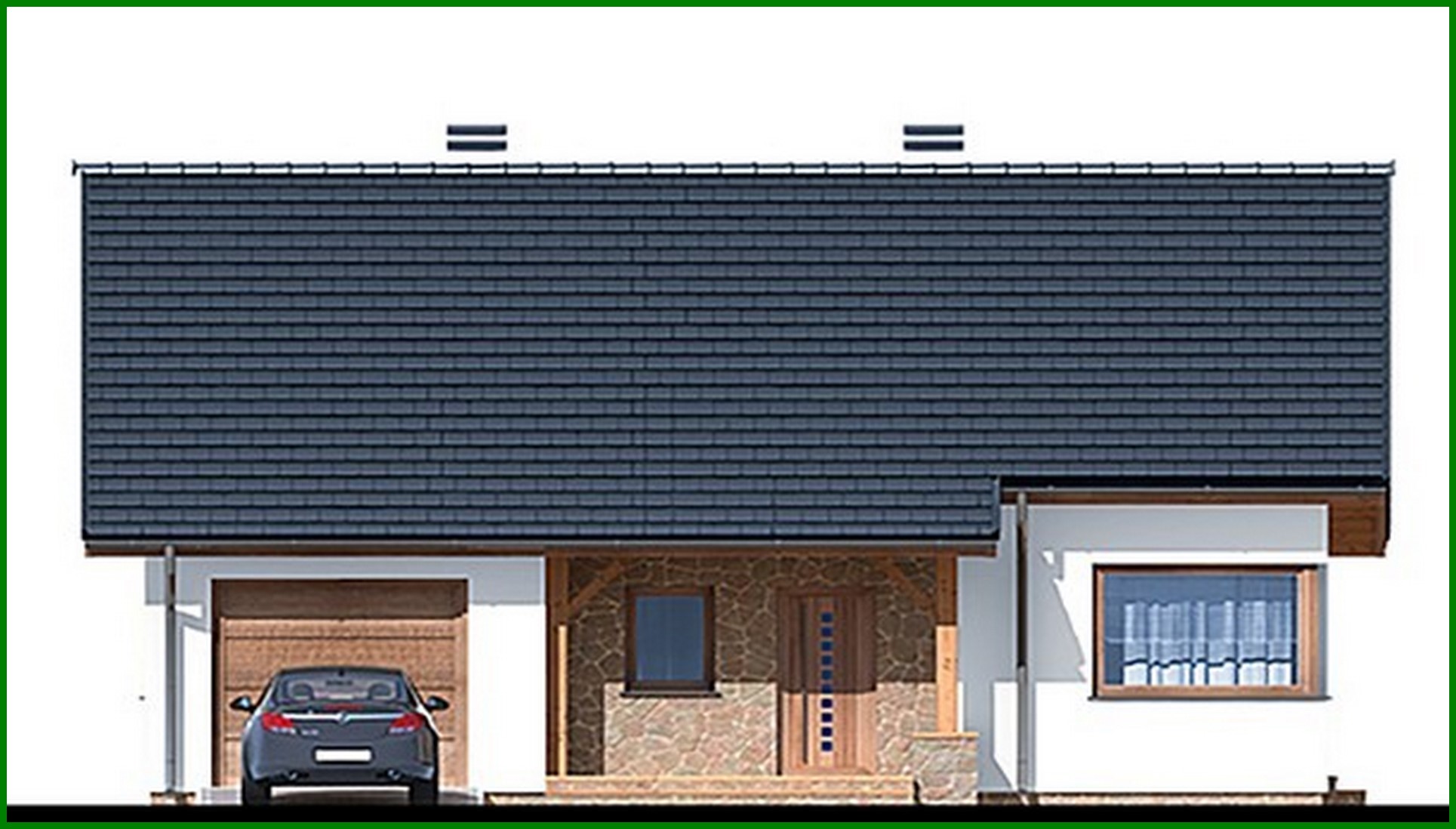 Galería de visualizaciones - Casa moderna con ático y garaje