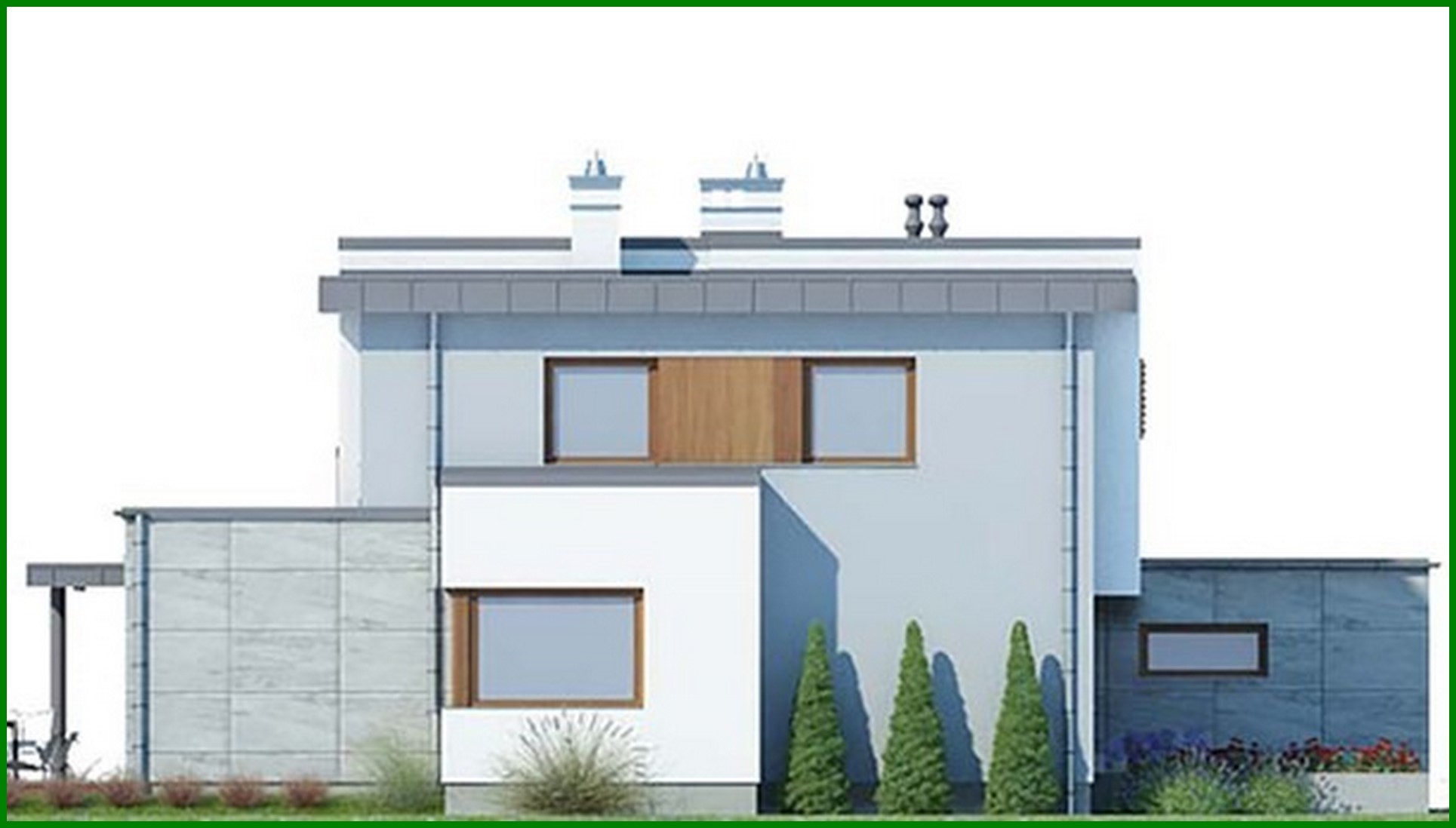 Galería de visualizaciones - Edificio residencial original de dos plantas