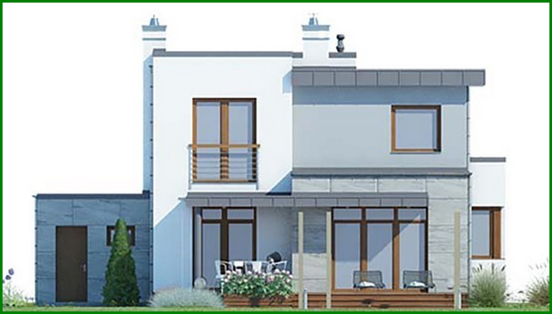 Galería de visualizaciones - Edificio residencial original de dos plantas