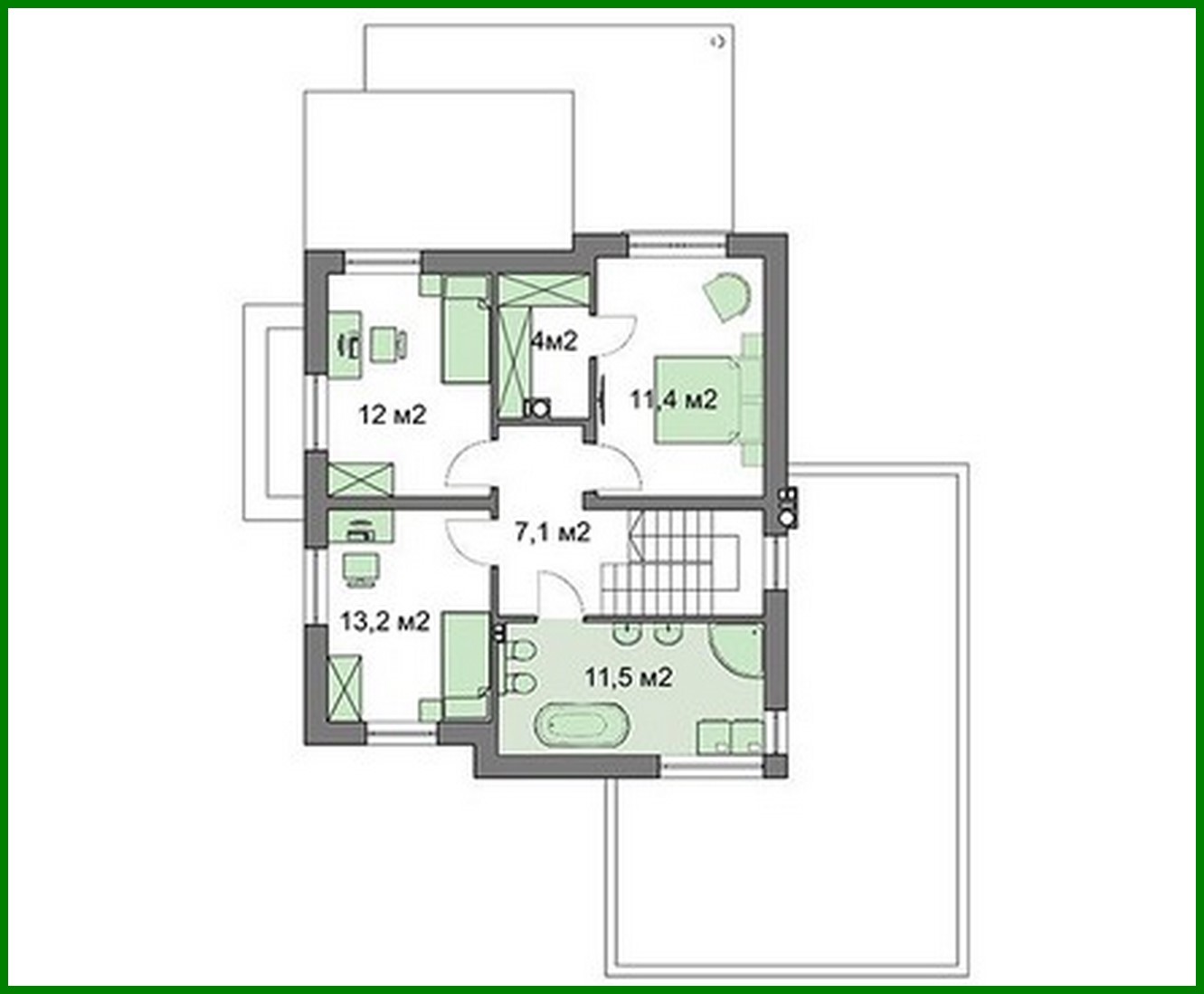 Galería de visualizaciones - Edificio residencial original de dos plantas