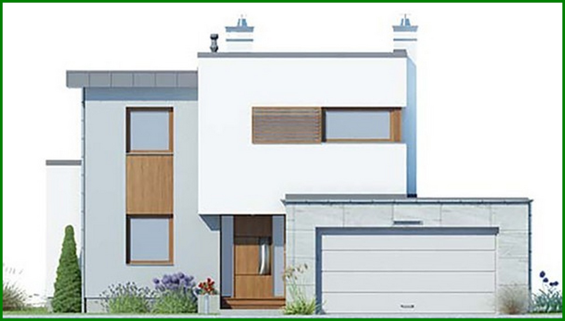 Galería de visualizaciones - Edificio residencial original de dos plantas