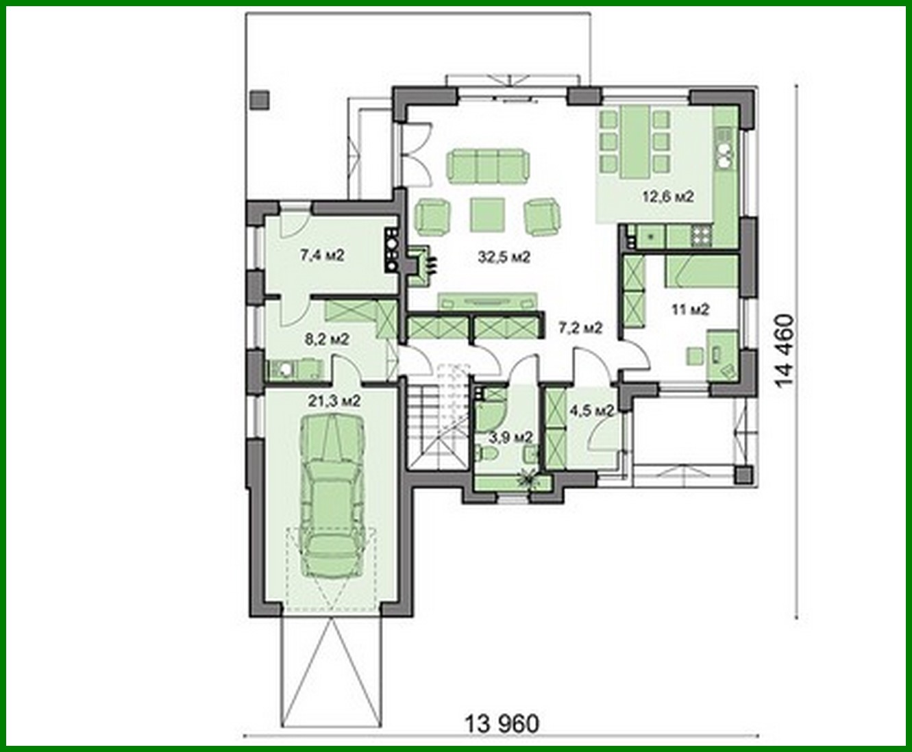 Visualization gallery - A solid five-bedroom country house project