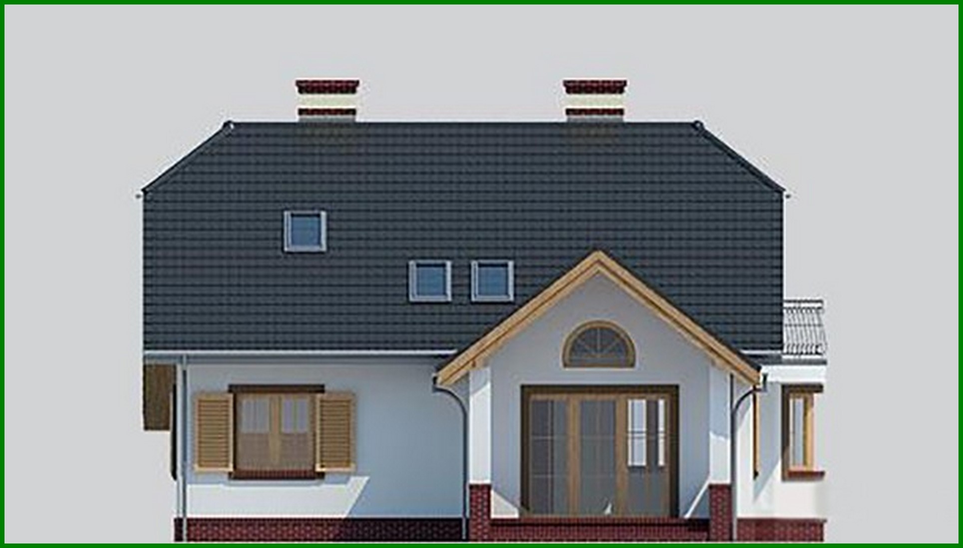Visualization gallery - Classic two-story house with a garage