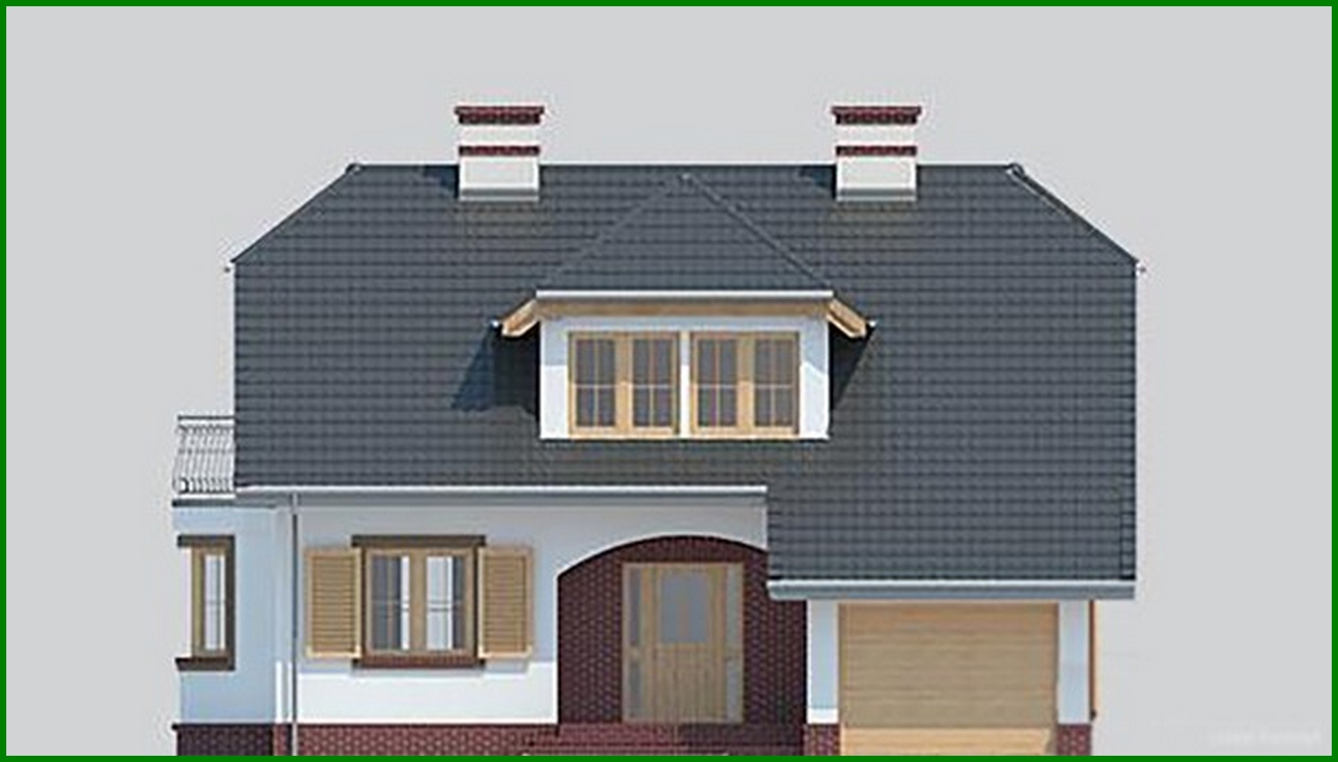 Visualization gallery - Classic two-story house with a garage