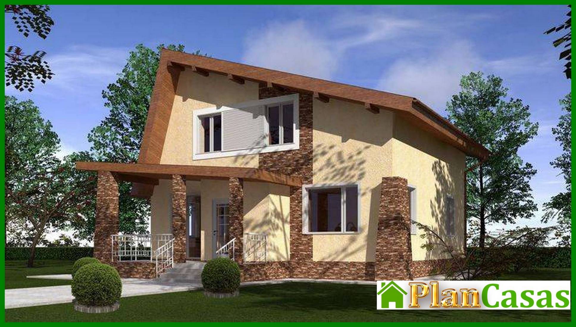 Galería de visualizaciones - Proyecto de casa con ático de forma inusual