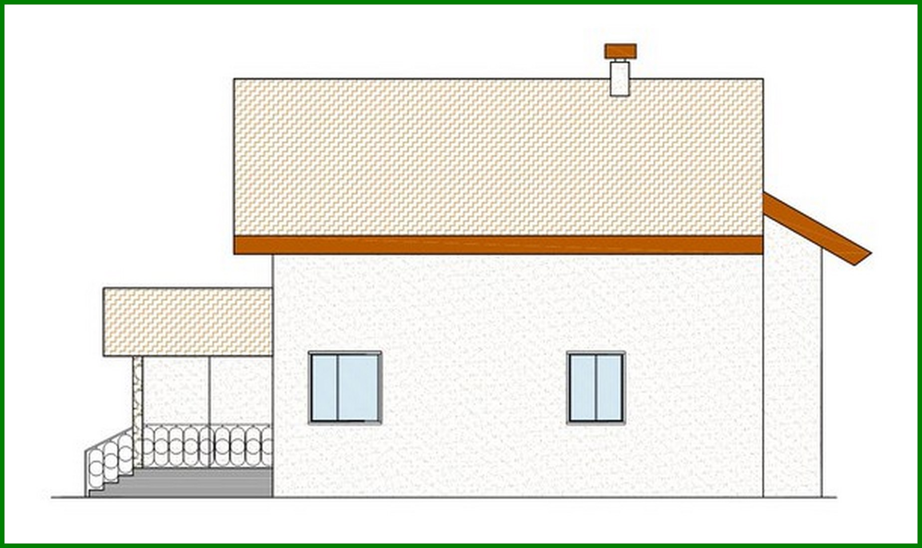 Galería de visualizaciones - Proyecto de casa con ático de forma inusual