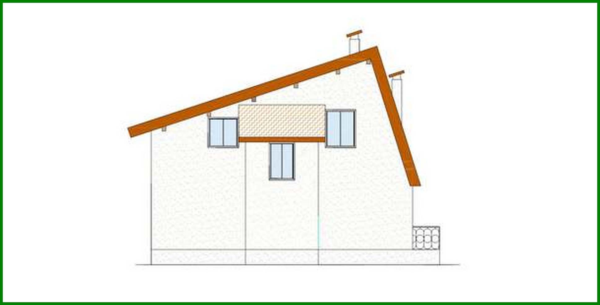 Galería de visualizaciones - Proyecto de casa con ático de forma inusual