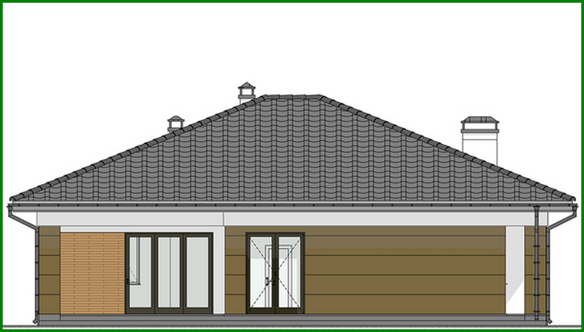 Galería de visualizaciones - Proyecto de edificio residencial de una planta con una gran terraza