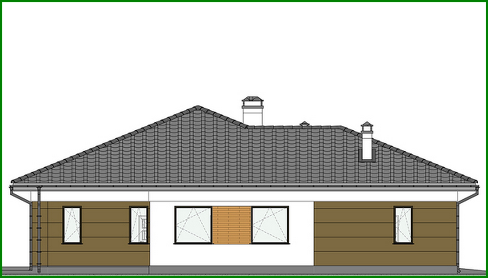 Galería de visualizaciones - Proyecto de edificio residencial de una planta con una gran terraza