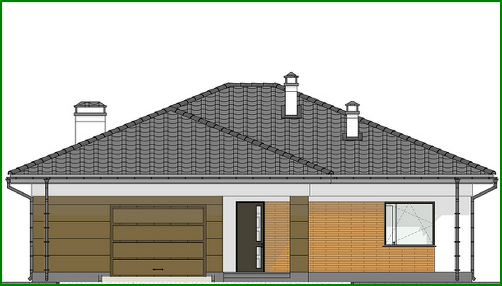 Galería de visualizaciones - Proyecto de edificio residencial de una planta con una gran terraza