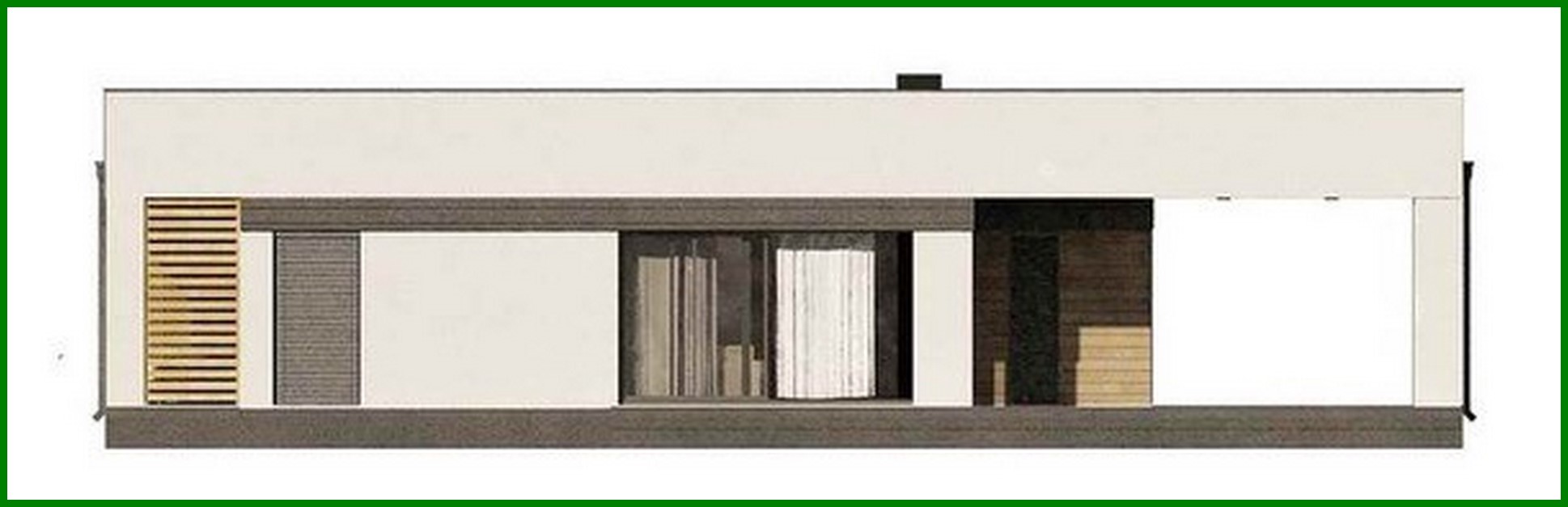 Galería de visualizaciones - Proyecto de casa de una planta, alta tecnología y estilo, con piscina y garaje para un coche